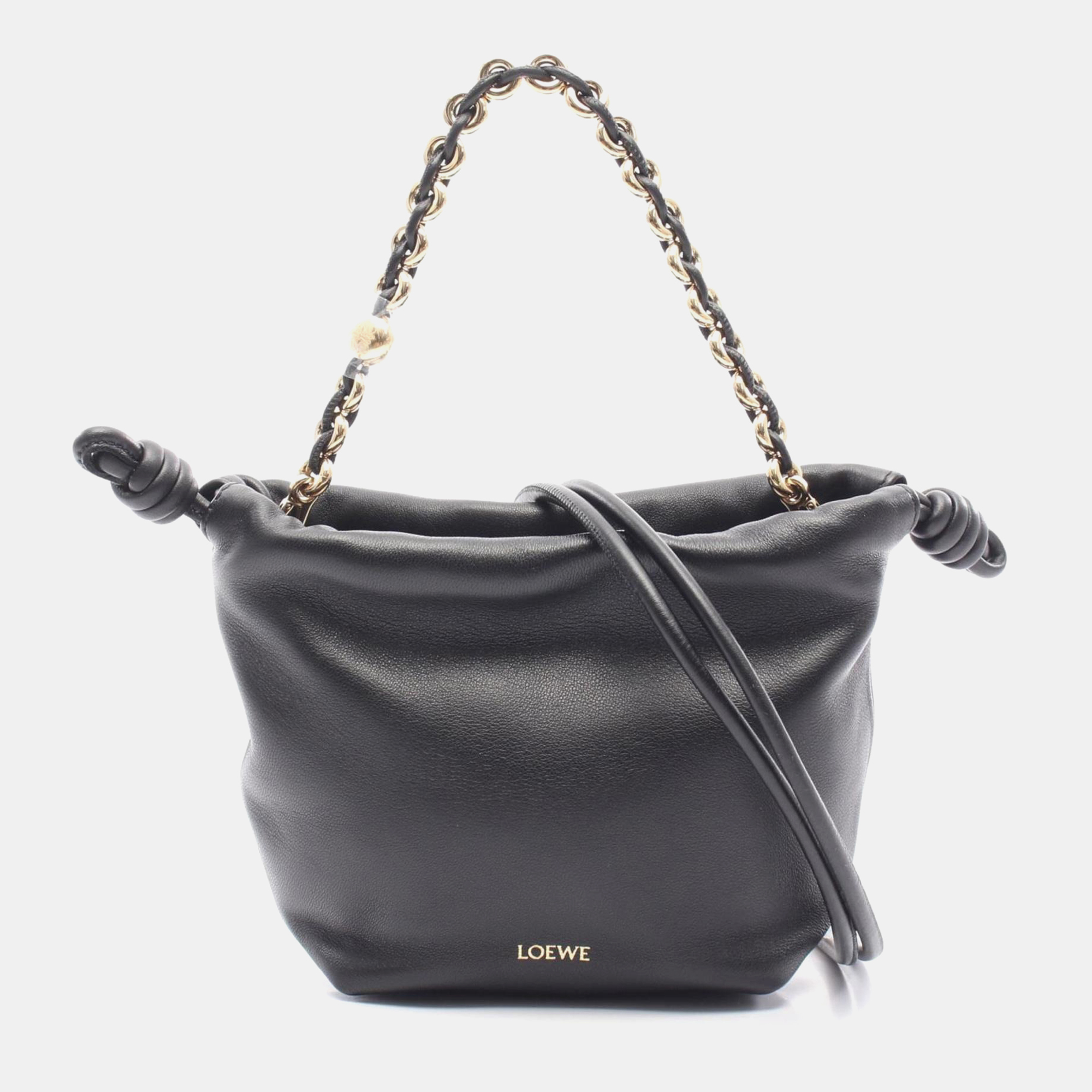 

Loewe Flamenco Mini Black Leather Shoulder Bag