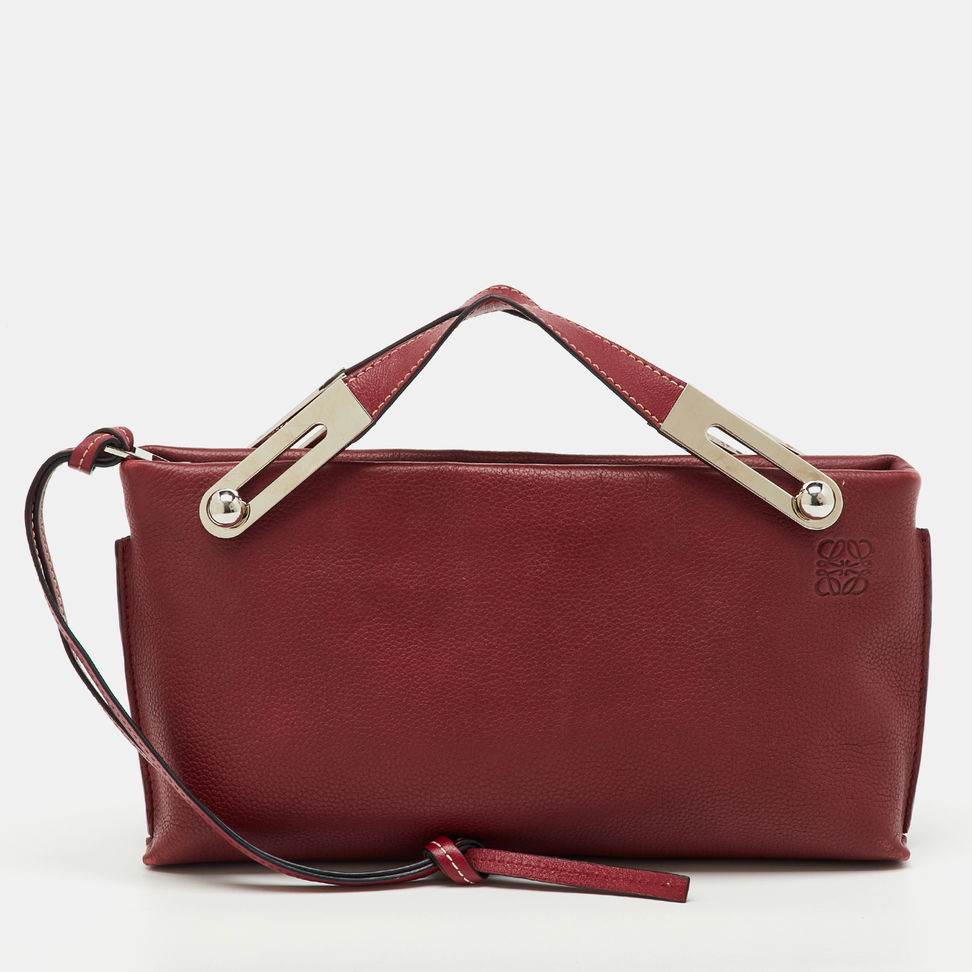 

Loewe Red Leather Small Missy Clutch
