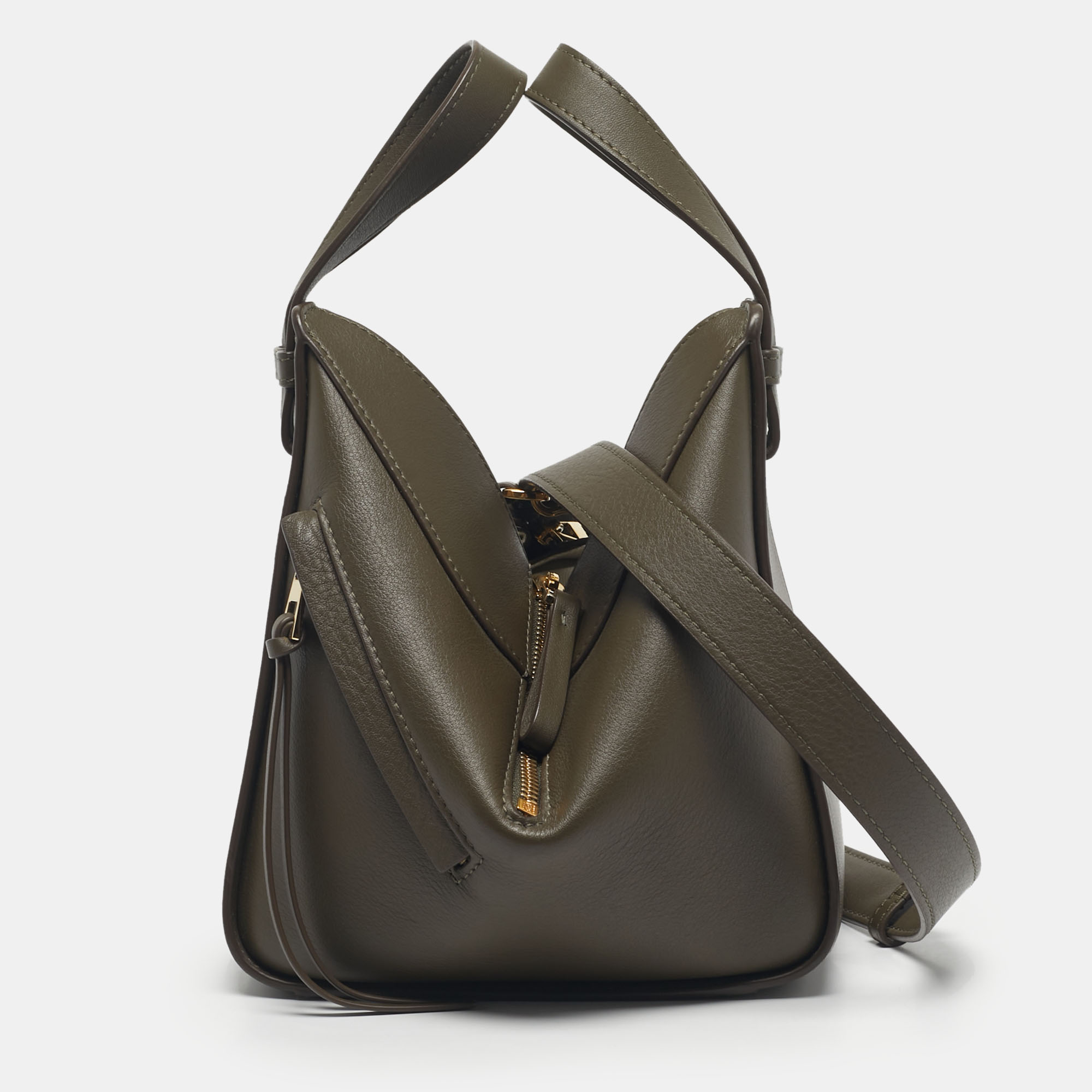 

Loewe Olive Green Leather  Hammock Shoulder Bag
