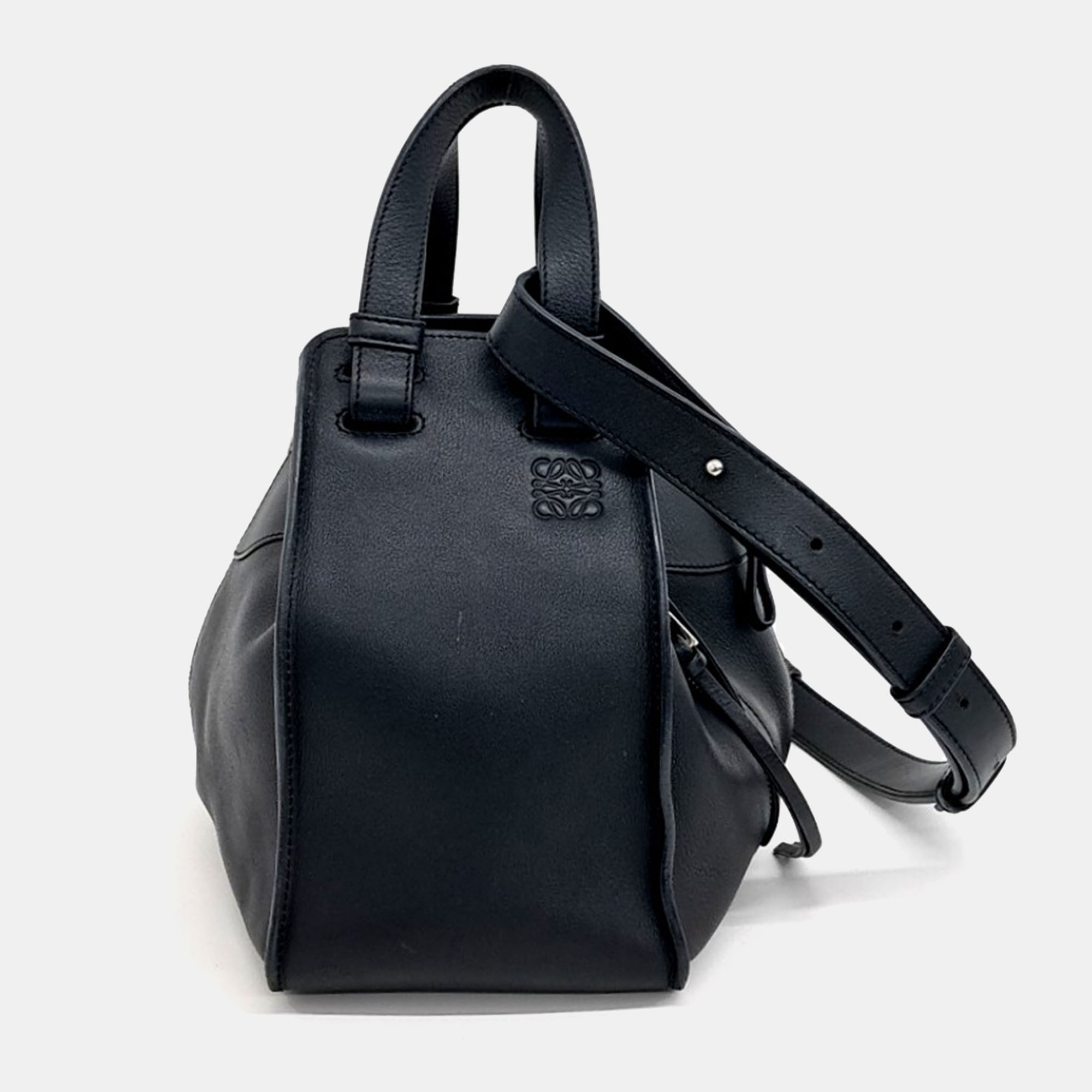 

Loewe Black Leather Hammock Bag Medium
