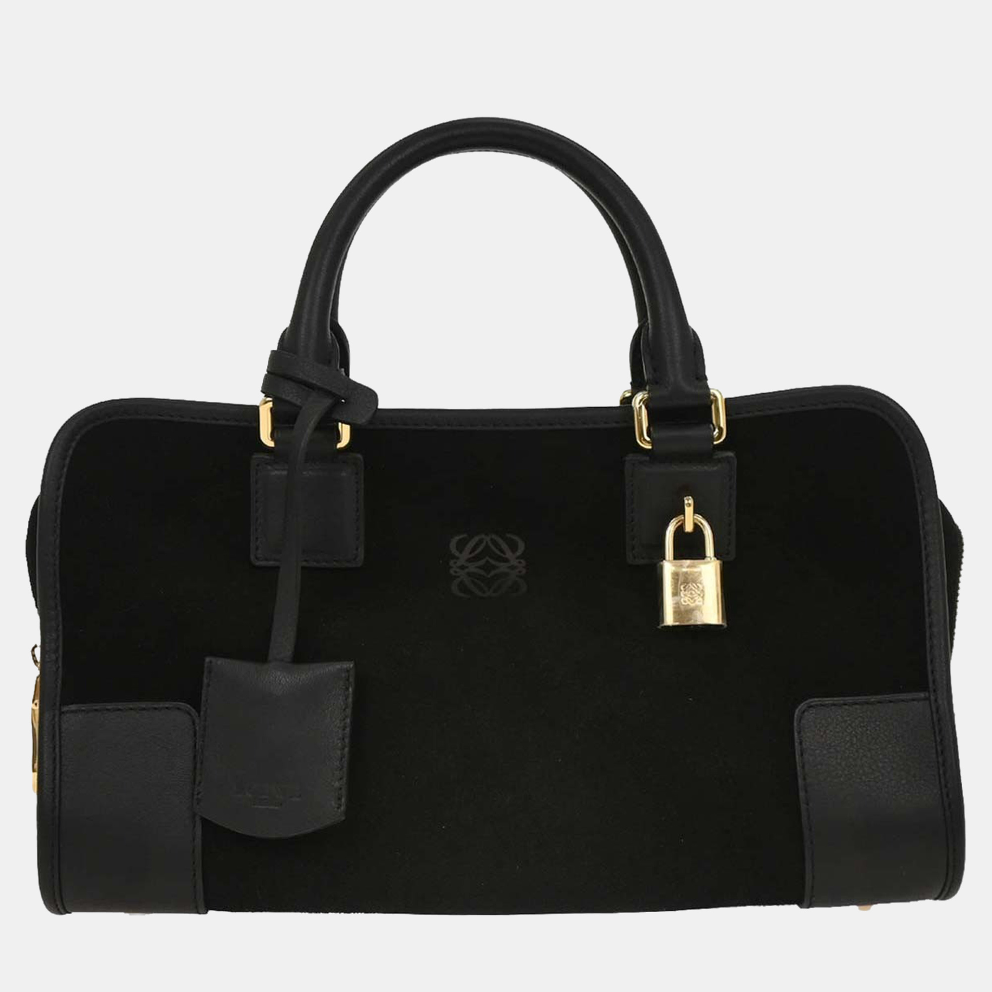 

Loewe Black Suede Leather Amazona 28 Handbag