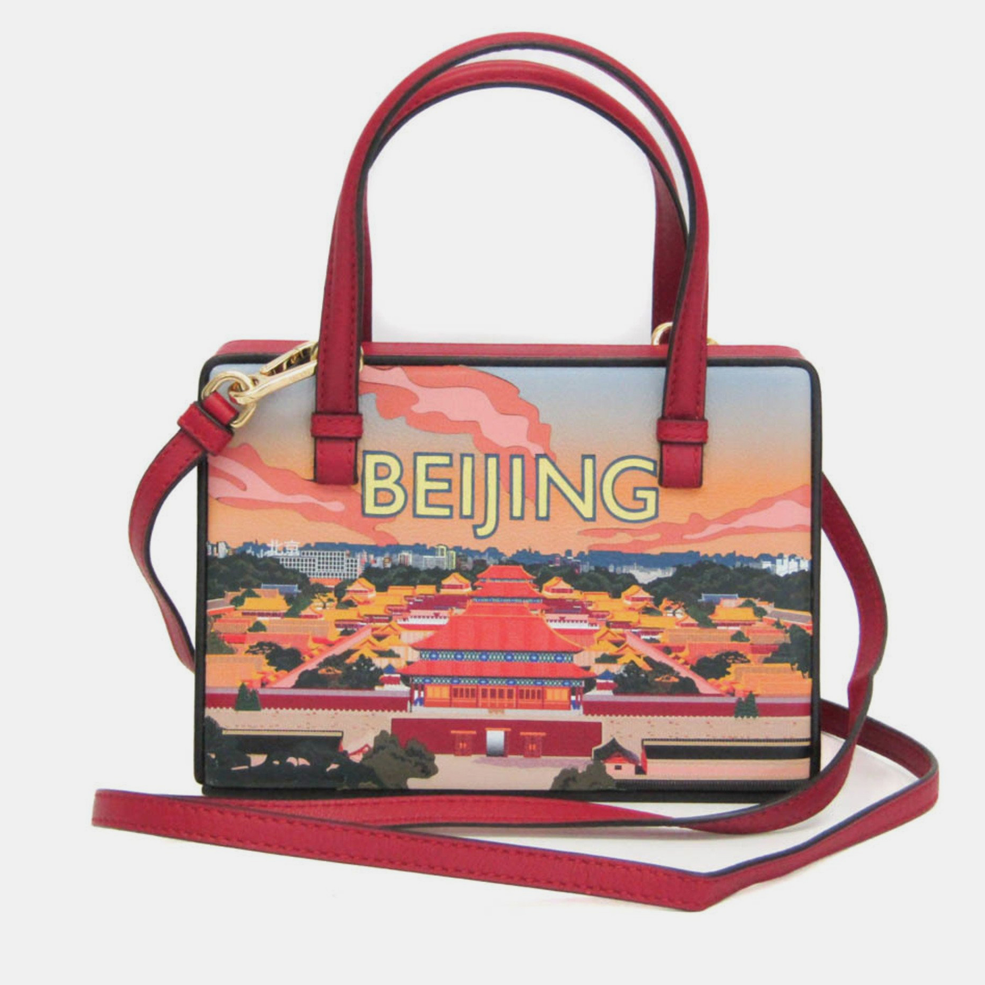 

Loewe POSTAL Small Bag Leather Handbag Shoulder Bag Orange Red Color, Multicolor