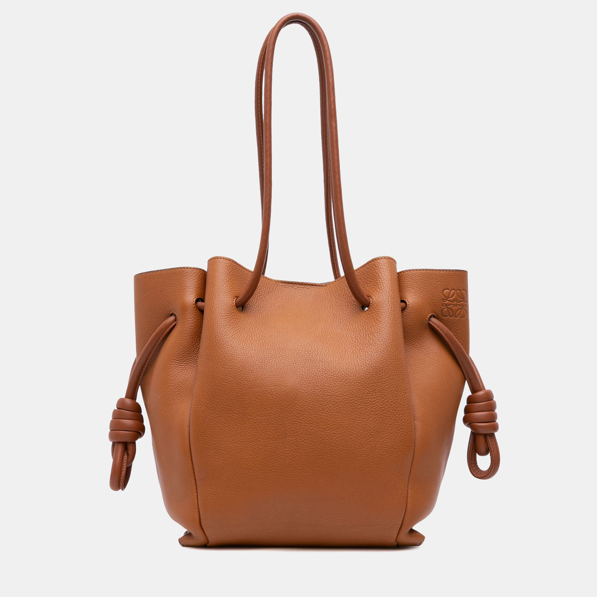 

Loewe Brown Small Leather Flamenco Knot Tote