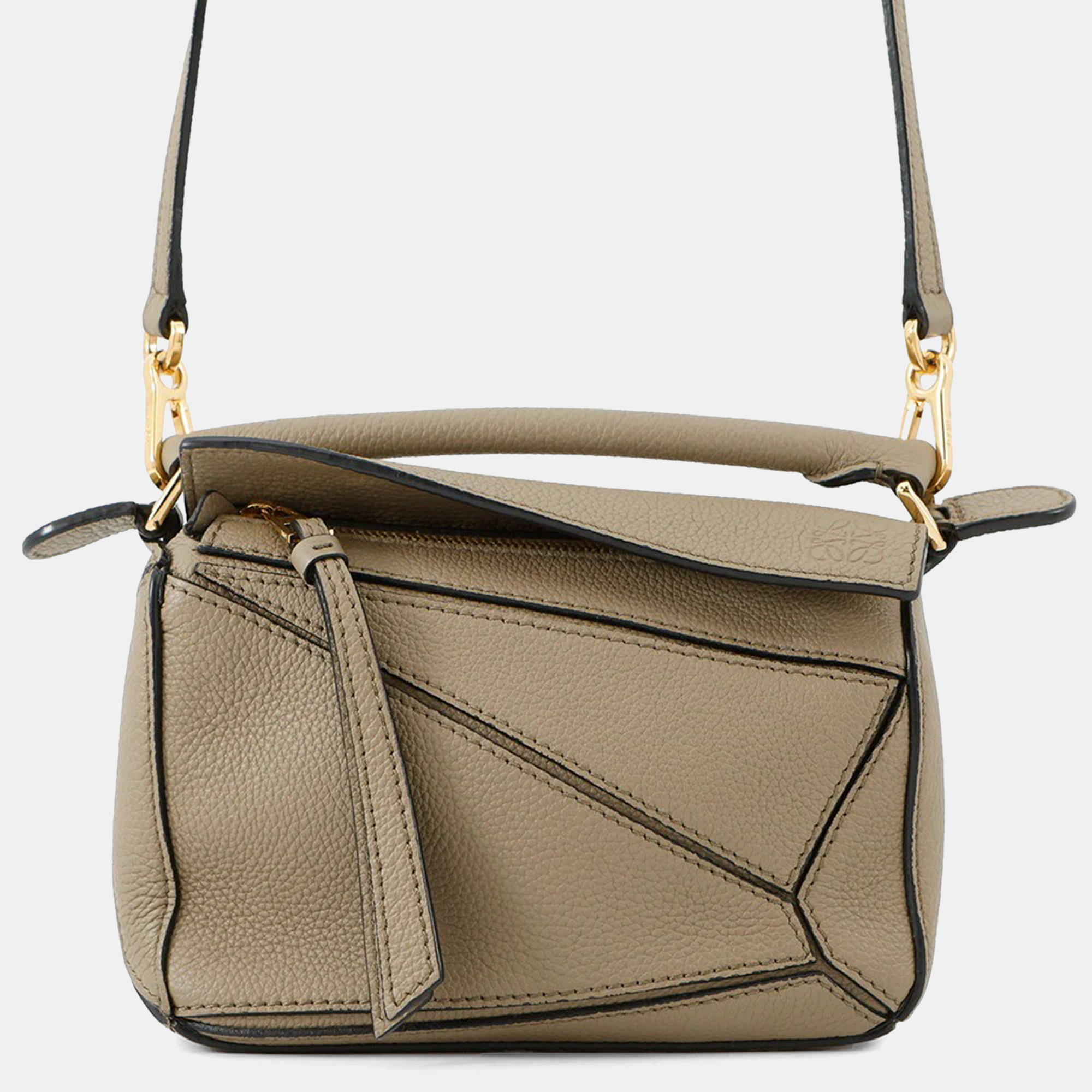 

Loewe Puzzle Bag 2Waybag Greige Leather Size Mini, Beige