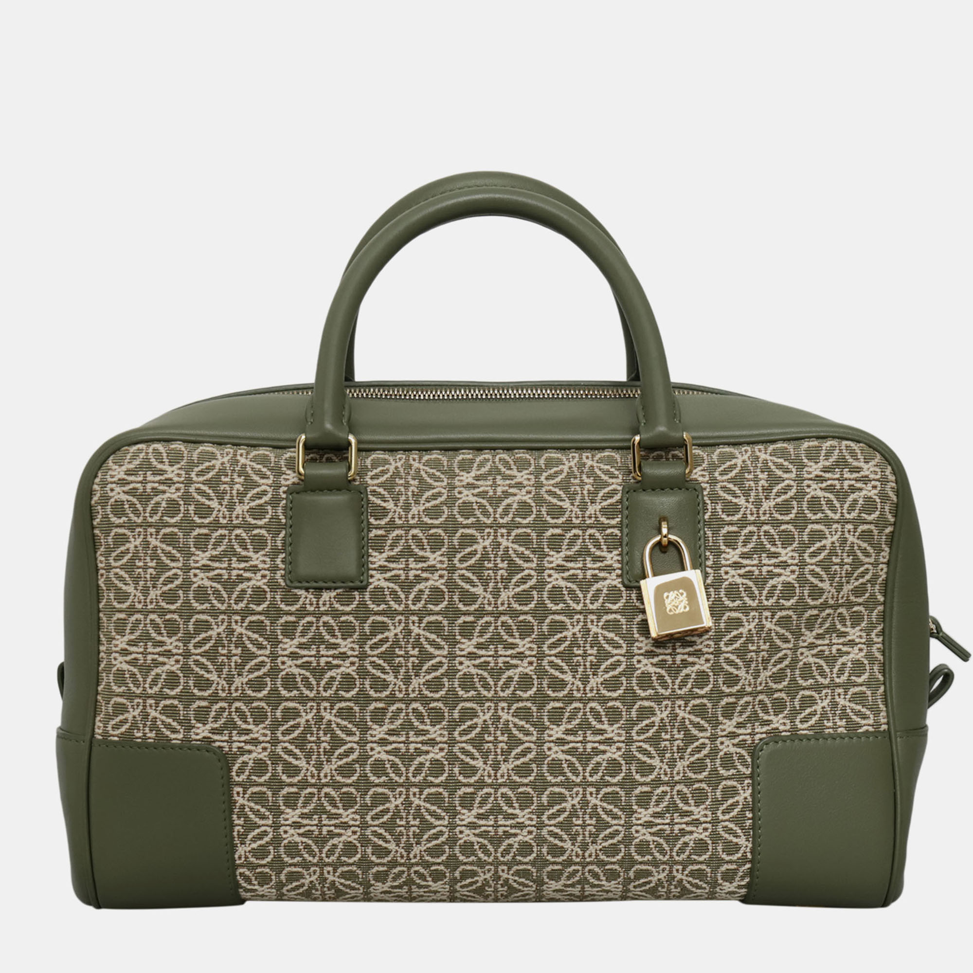 

Anagram Jacquard & Calfskin Amazona 28 Bag, Green