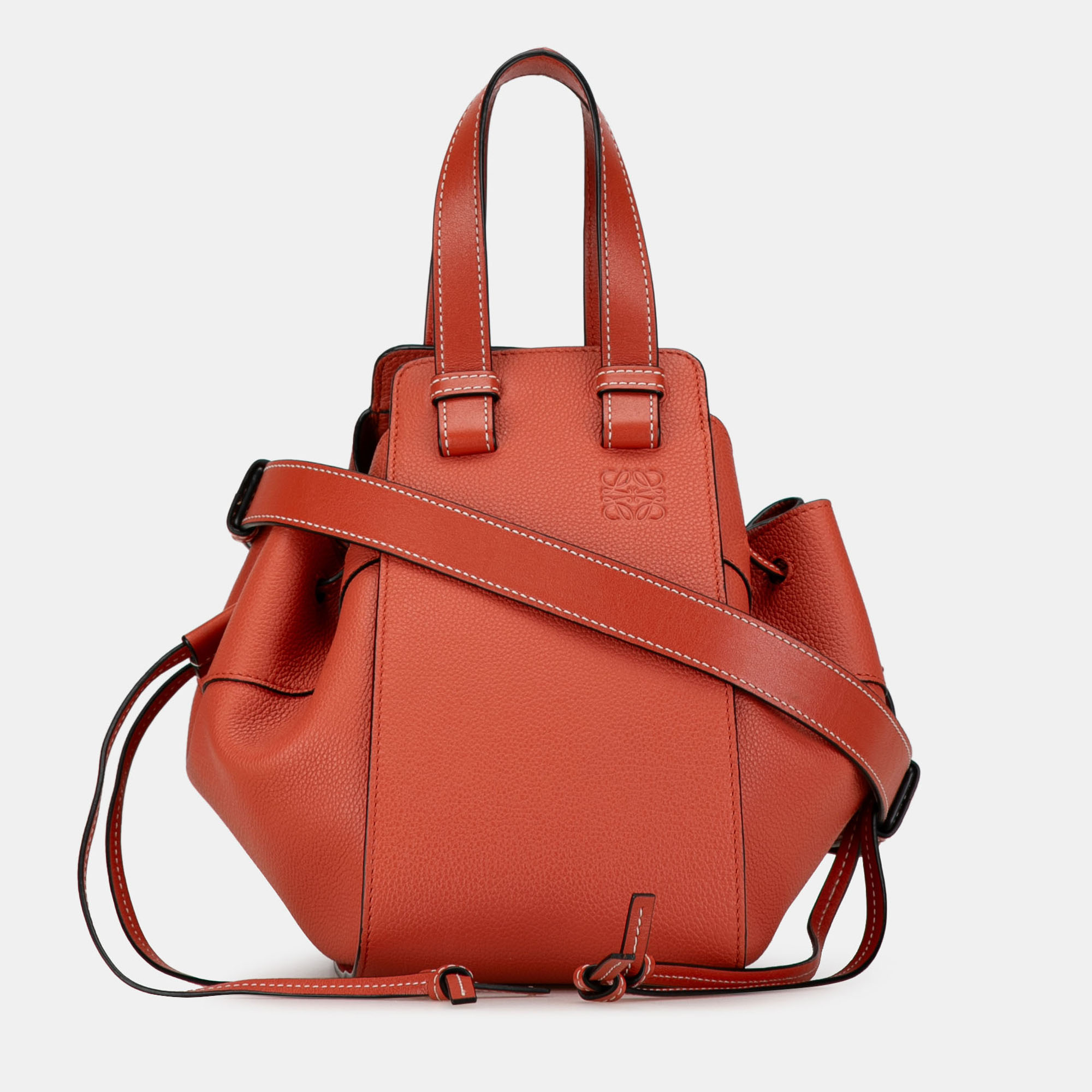 

Loewe Orange Small Leather Hammock Satchel