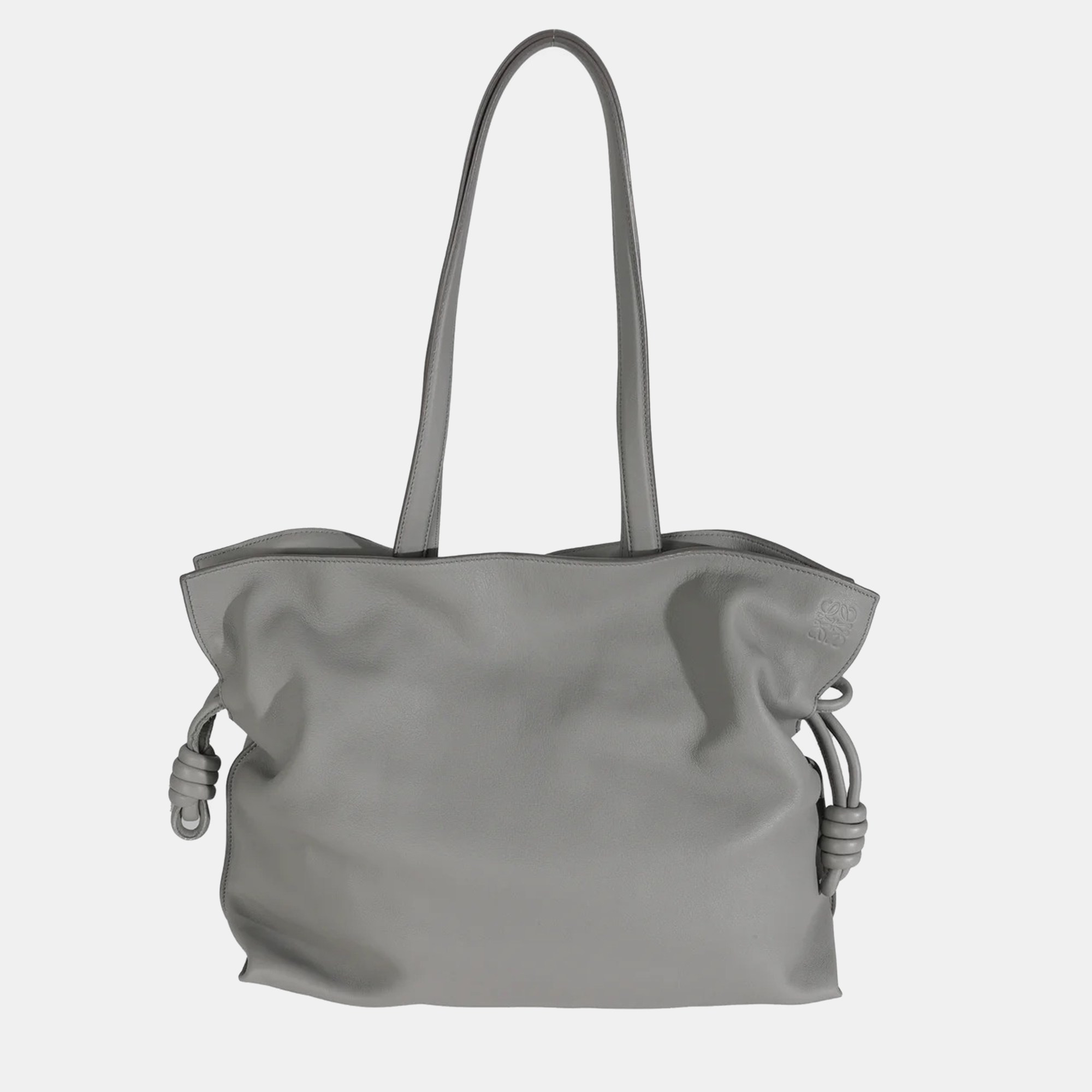 

Loewe Pearl Grey Nappa Calfskin Large Flamenco Knot Hobo