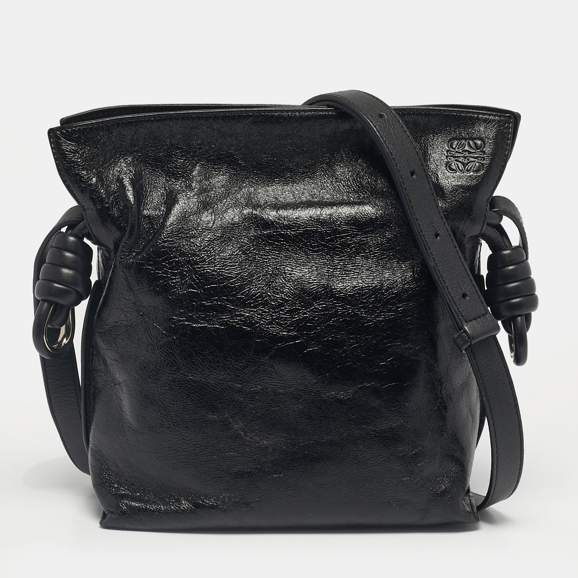 

Loewe Black Leather Flamenco Shoulder Bag