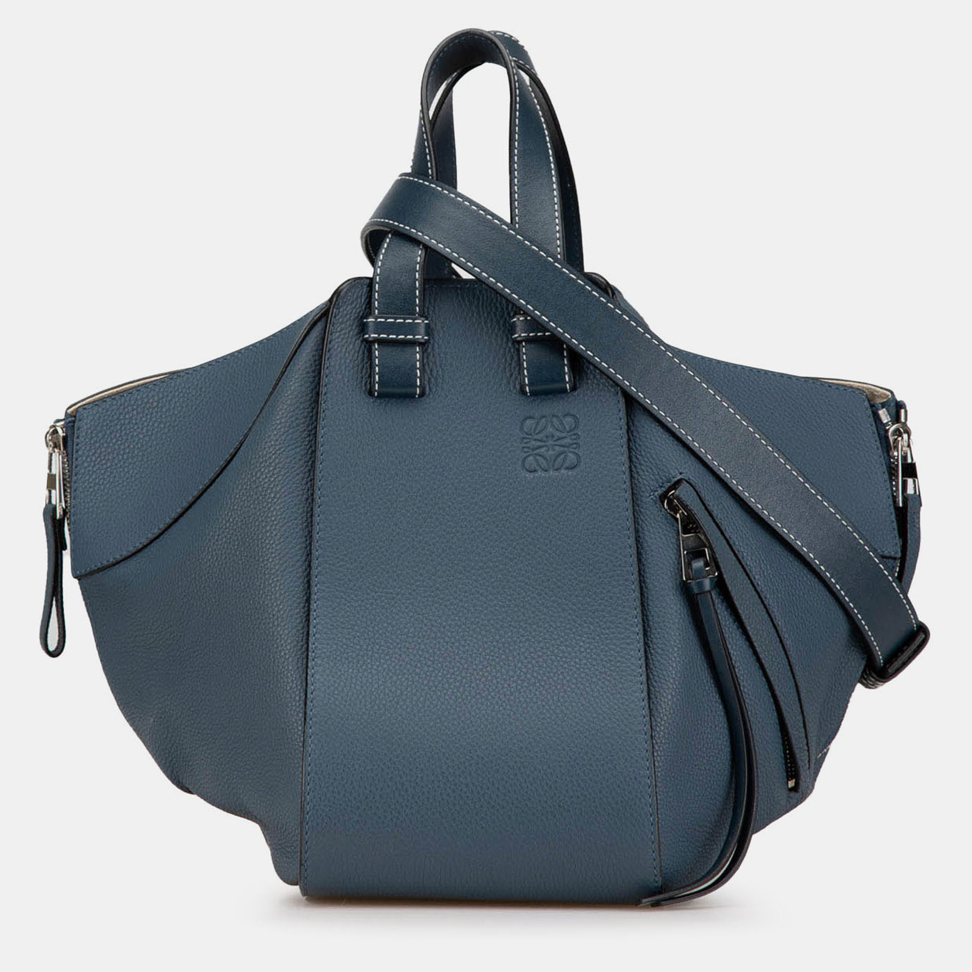 

Loewe Blue Small Leather Hammock Bag