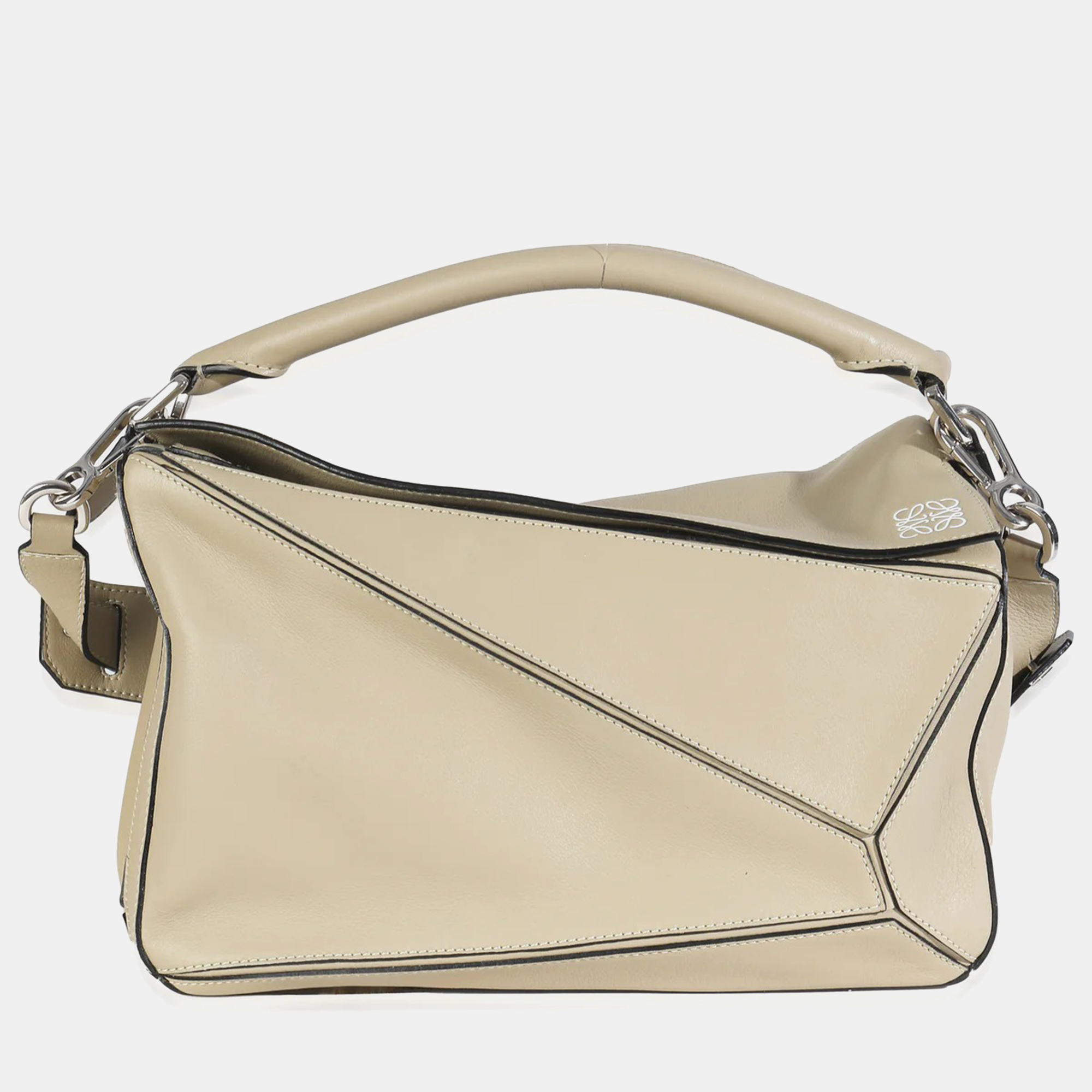 

Loewe Sand Smooth Calfskin Medium Puzzle Bag, Beige