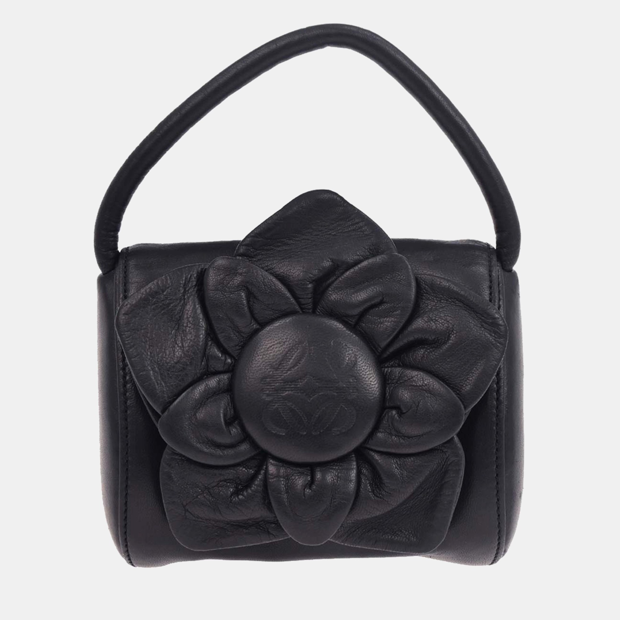 

Loewe Navy Leather Handbag, Navy blue