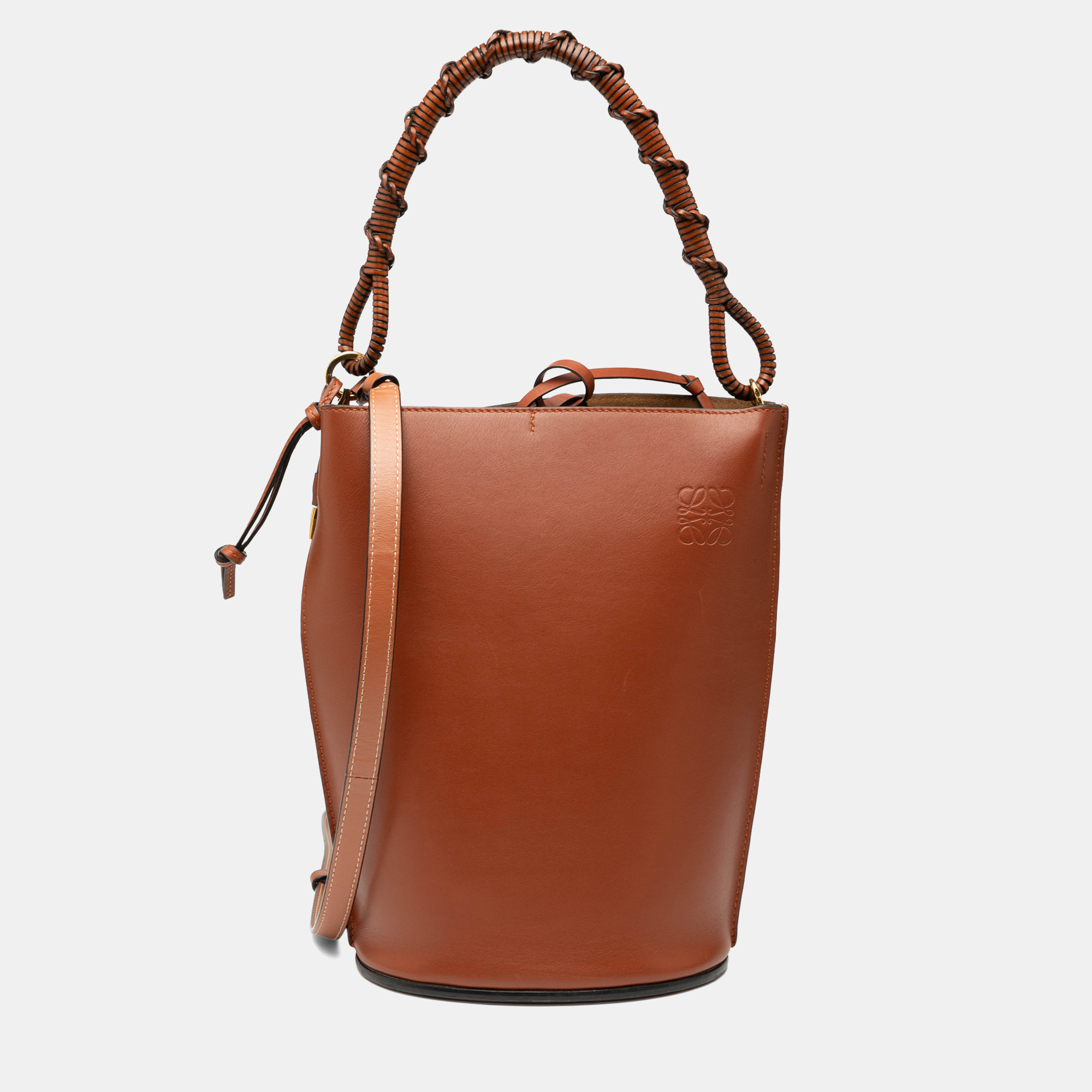 Pre-owned Loewe Brown Leather Gate Bucket Bag