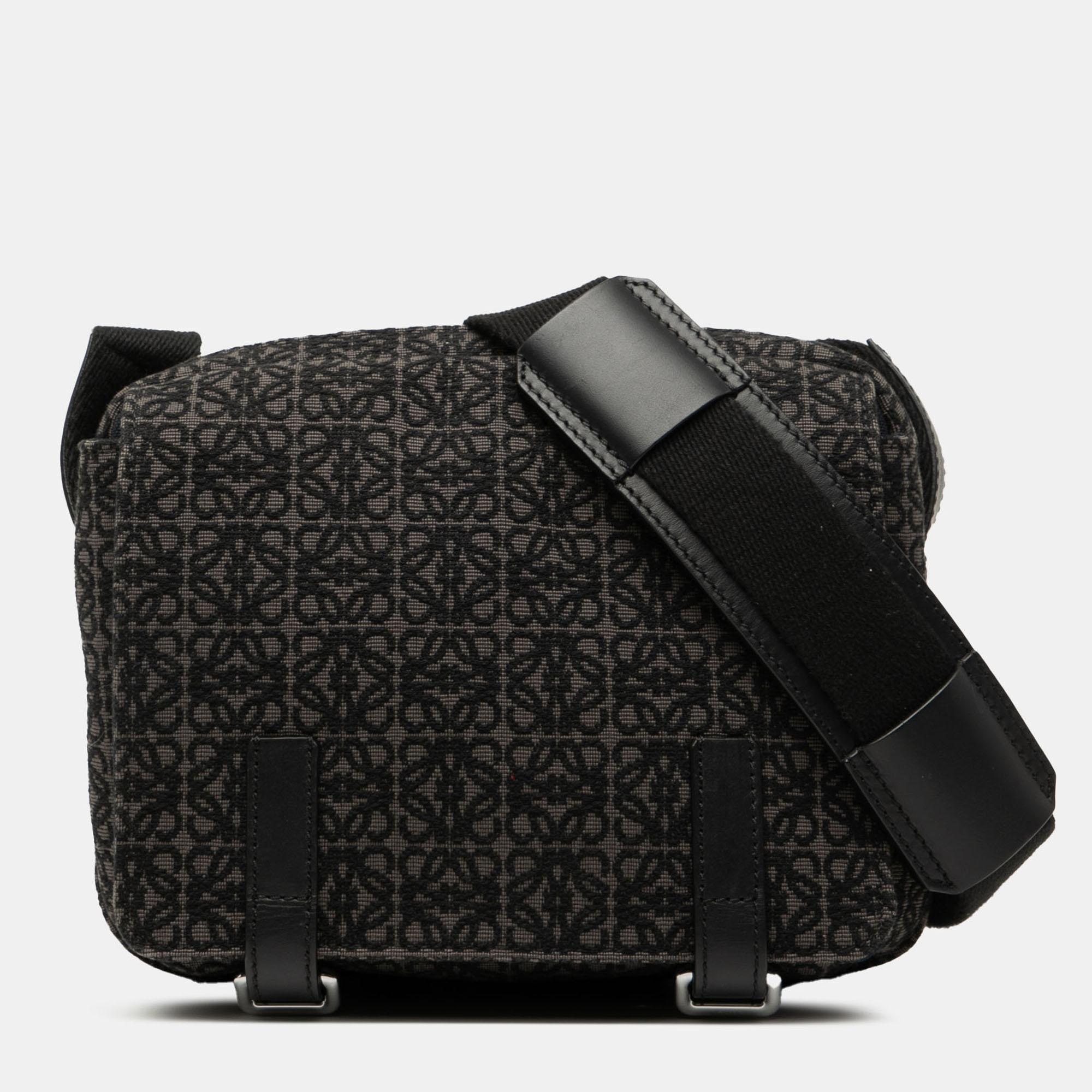 

Loewe Black  Anagram Canvas Military Messenger Bag