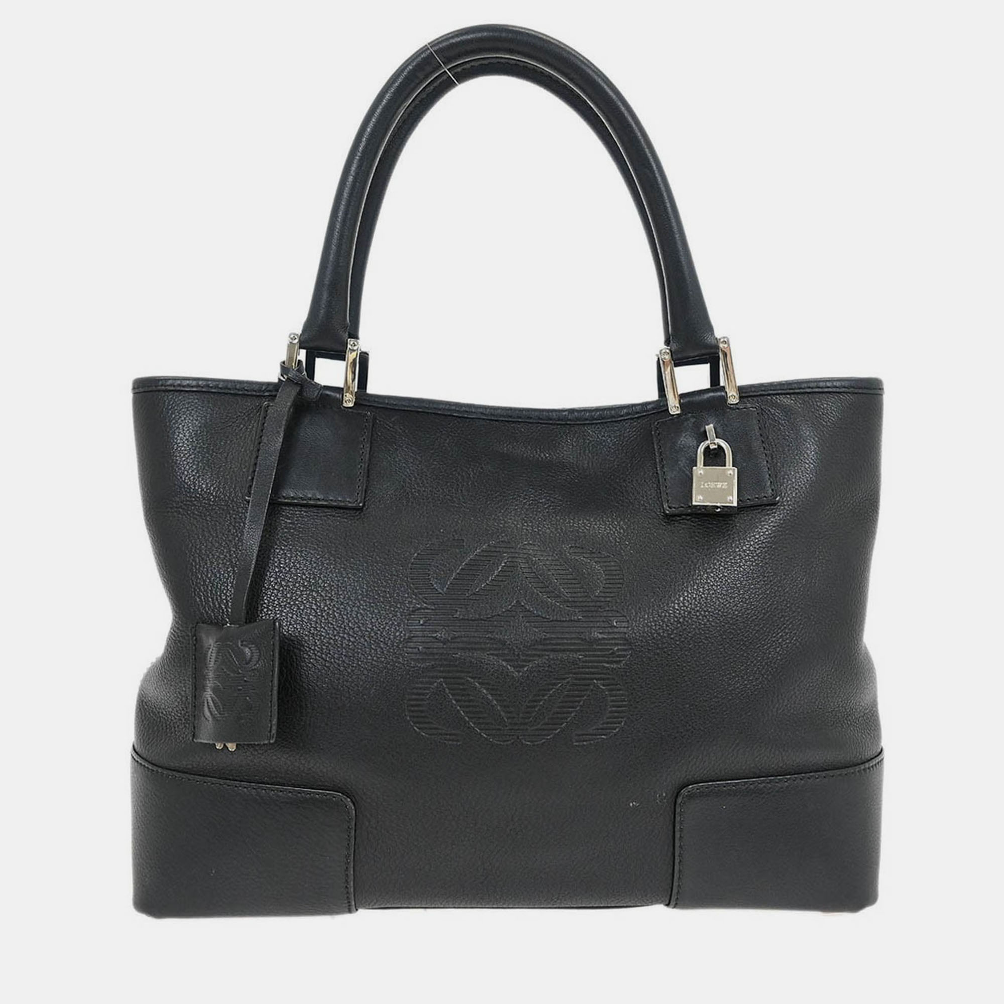 Pre-owned Loewe Black Fusta 30 Tote Bag