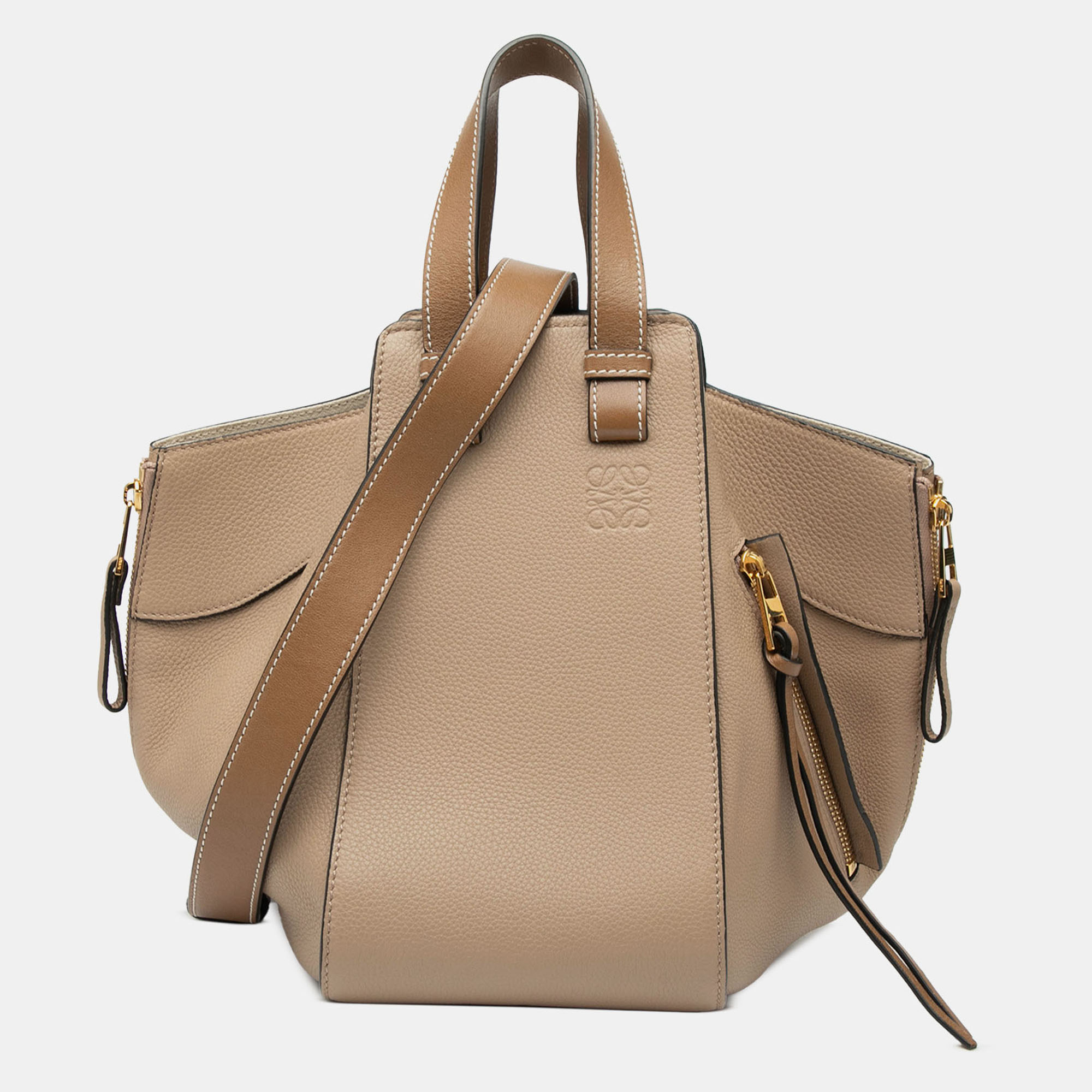 Pre-owned Loewe Brown Small Leather Hammock Bag