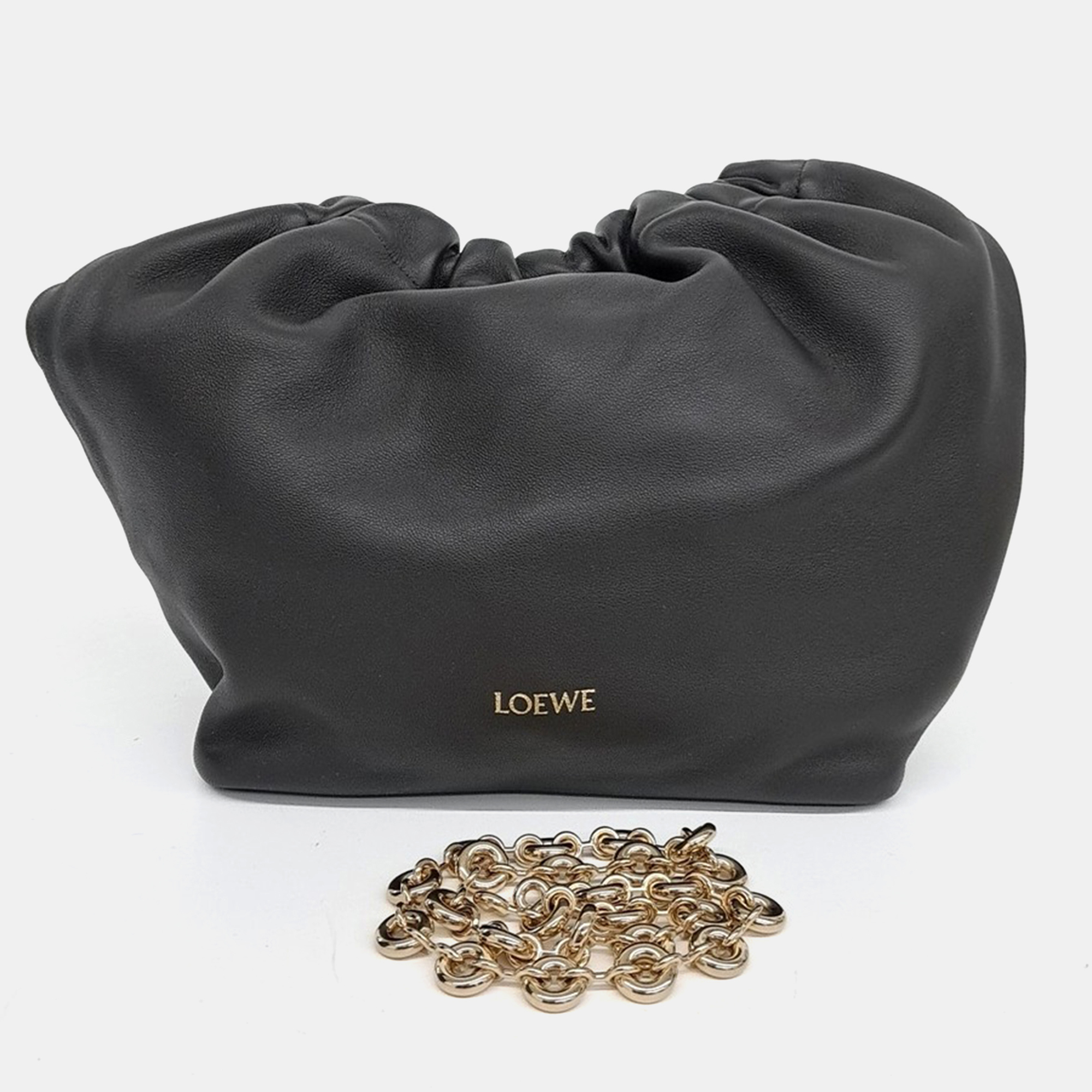 Pre-owned Loewe Brown Leather Squeeze Bag Small