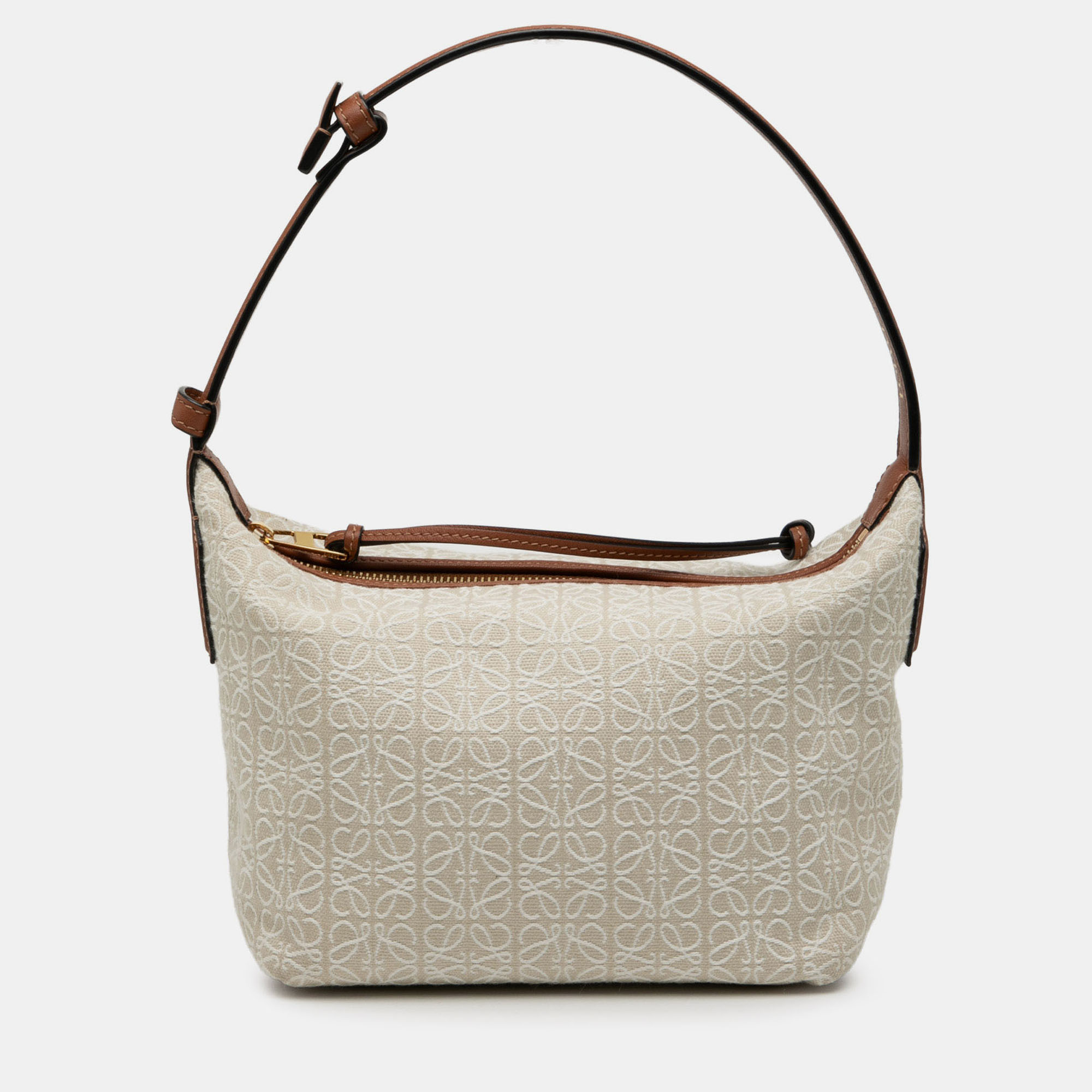 

Loewe Brown Small Anagram Jacquard Cubi Bag