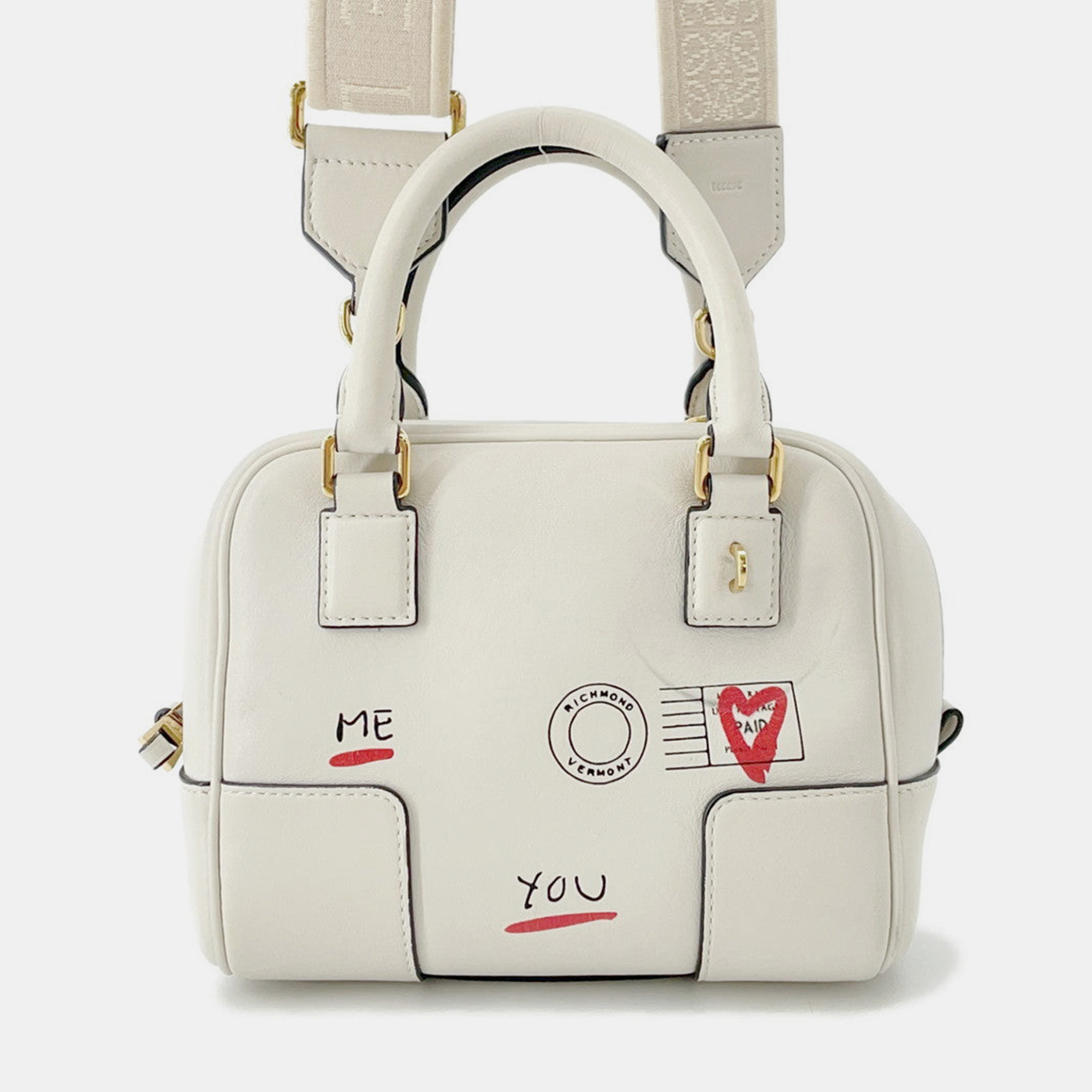 

Loewe Amazona  Square Shoulder Bag Chinese Tanabata Limited Edition Collection White Calf Leather Size