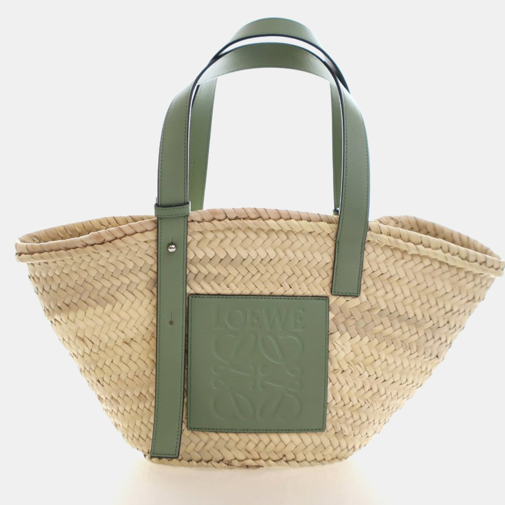 

Loewe Medium Raffia Basket, Beige