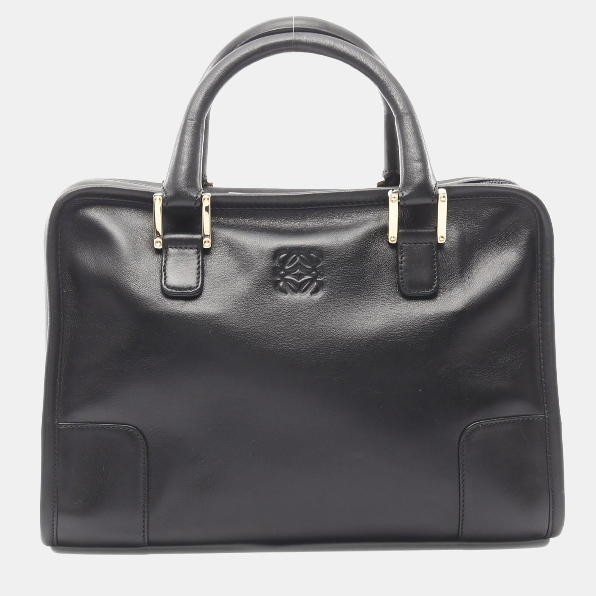

Loewe Amazona 28 Black Calfskin Leather Top Handle Bag