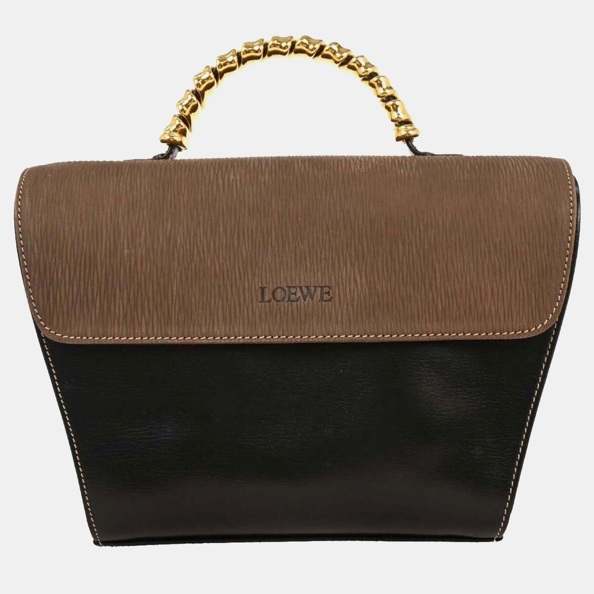 

Loewe Black Brown Leather Velazquez Handbag