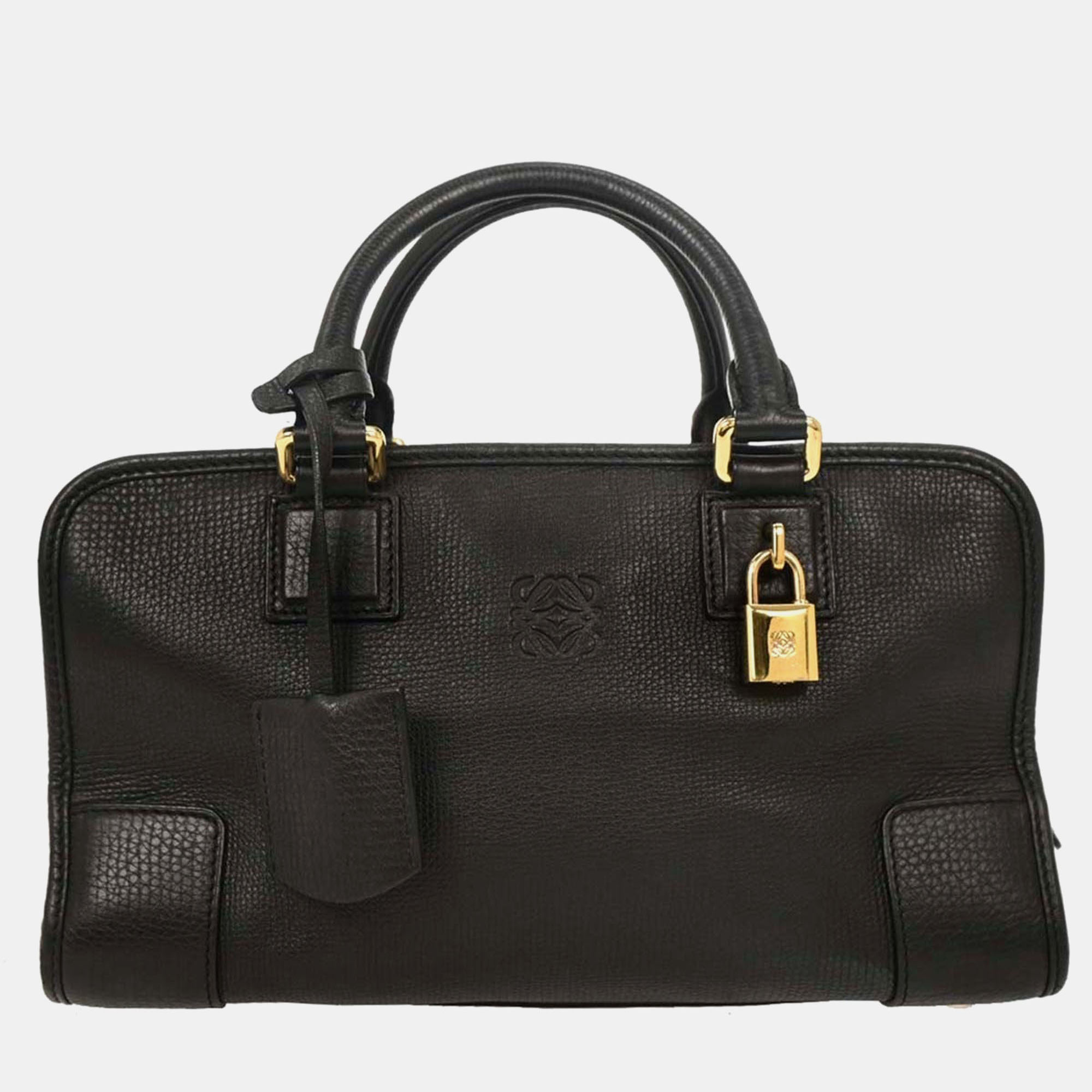 

Loewe Black Leather Amazona 28 Handbag
