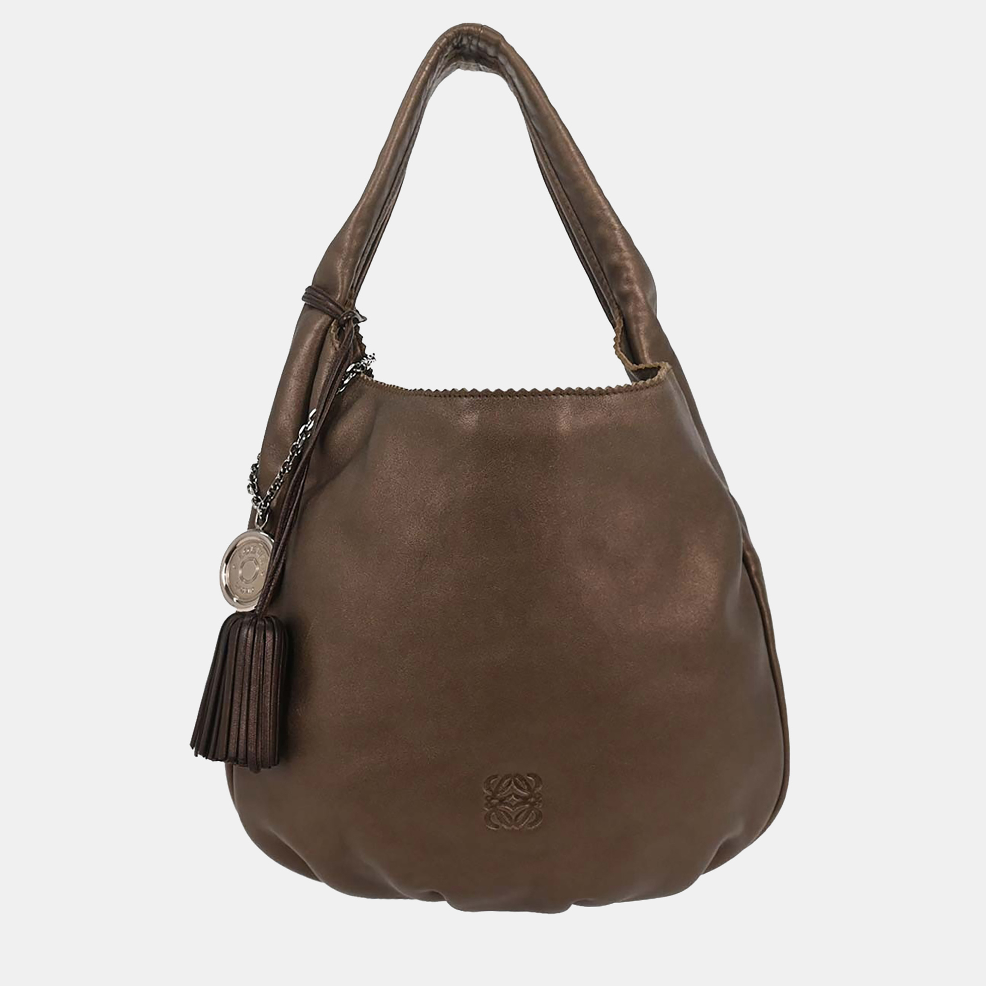 

Loewe Viento Brown Lambskin Leather Shoulder Bag