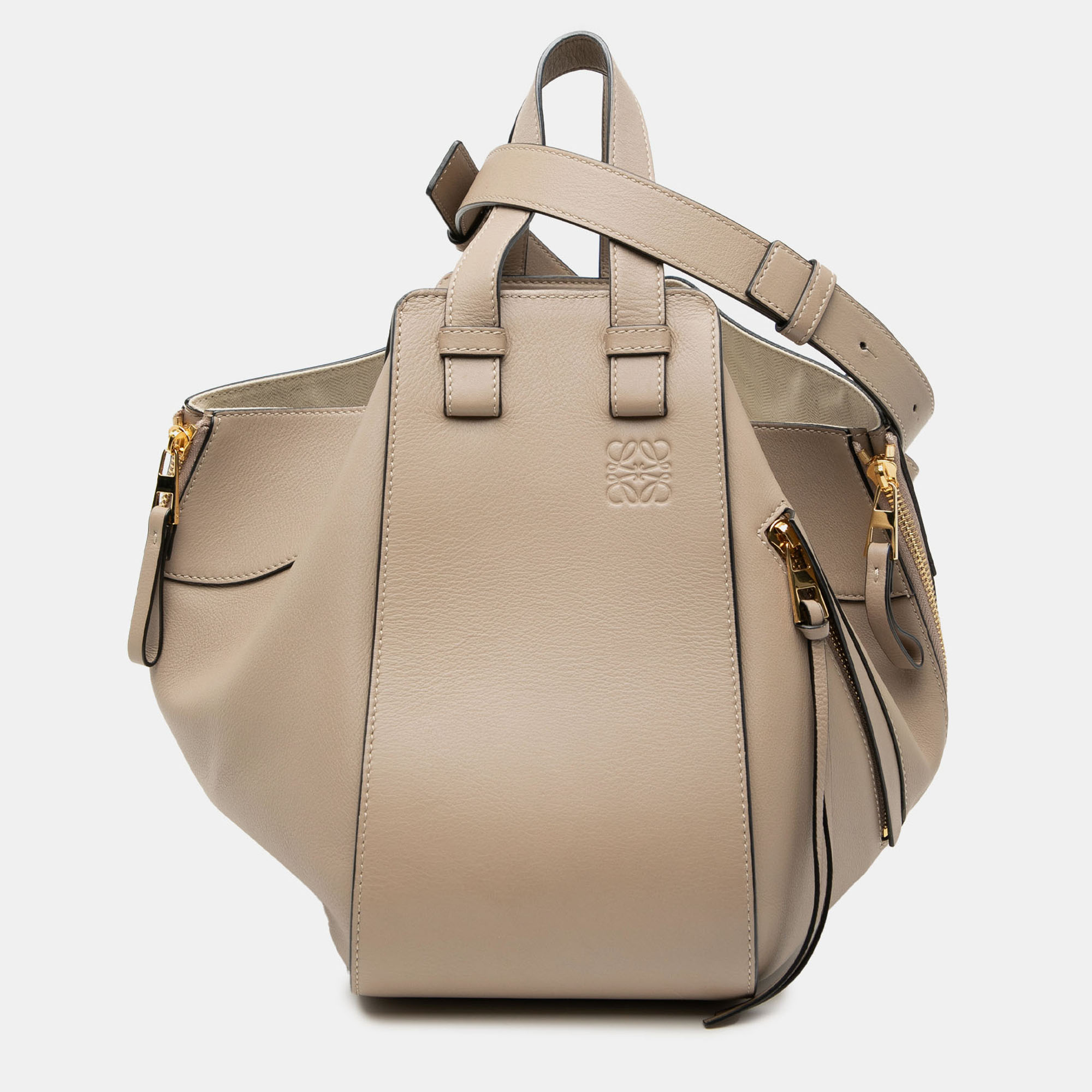 

Loewe Brown Small Leather Hammock Satchel