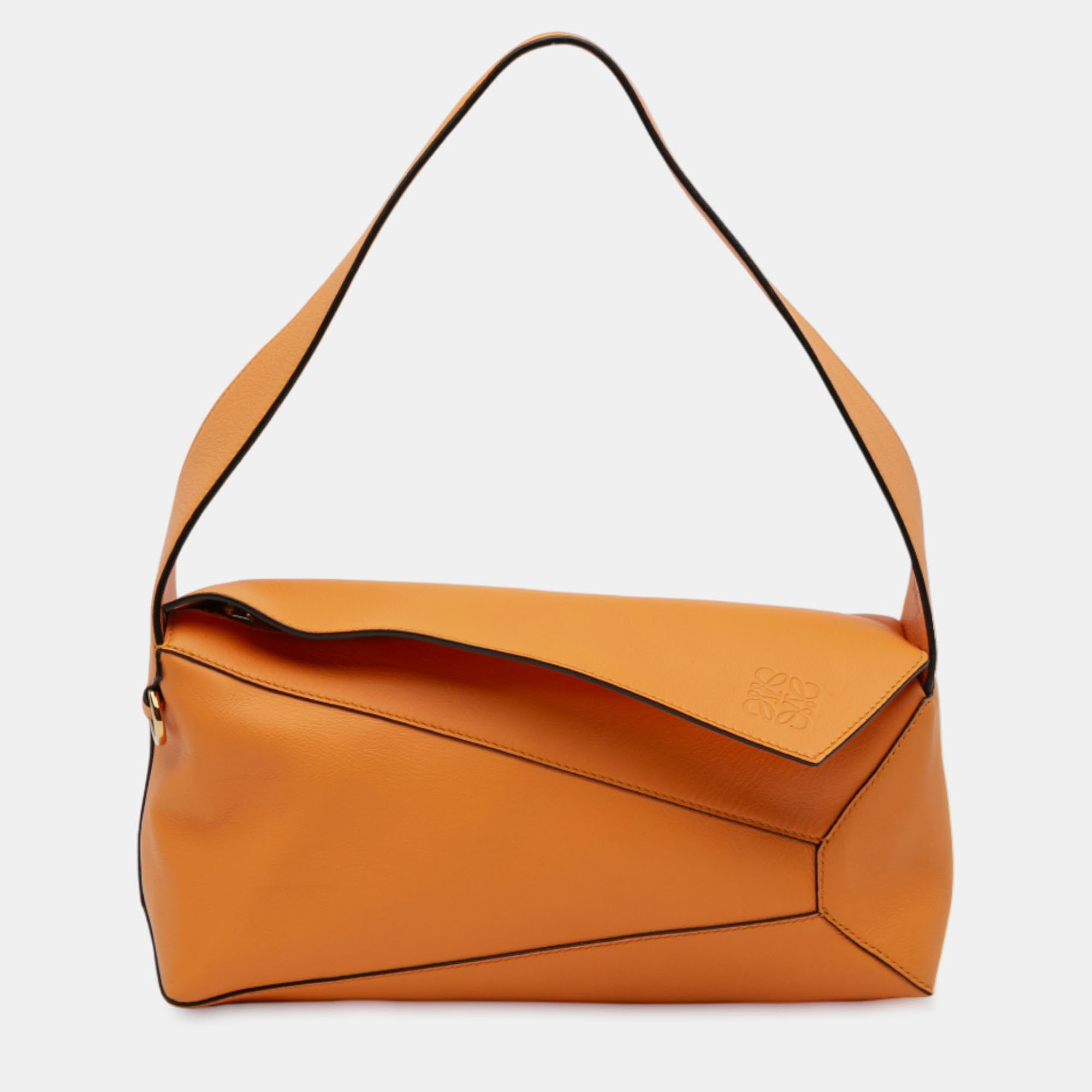 

Loewe Orange Calfskin Puzzle Hobo