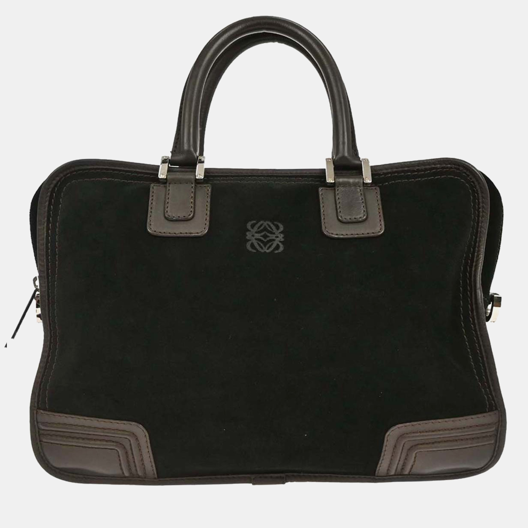 

Loewe Black Suede Amazona Handbag