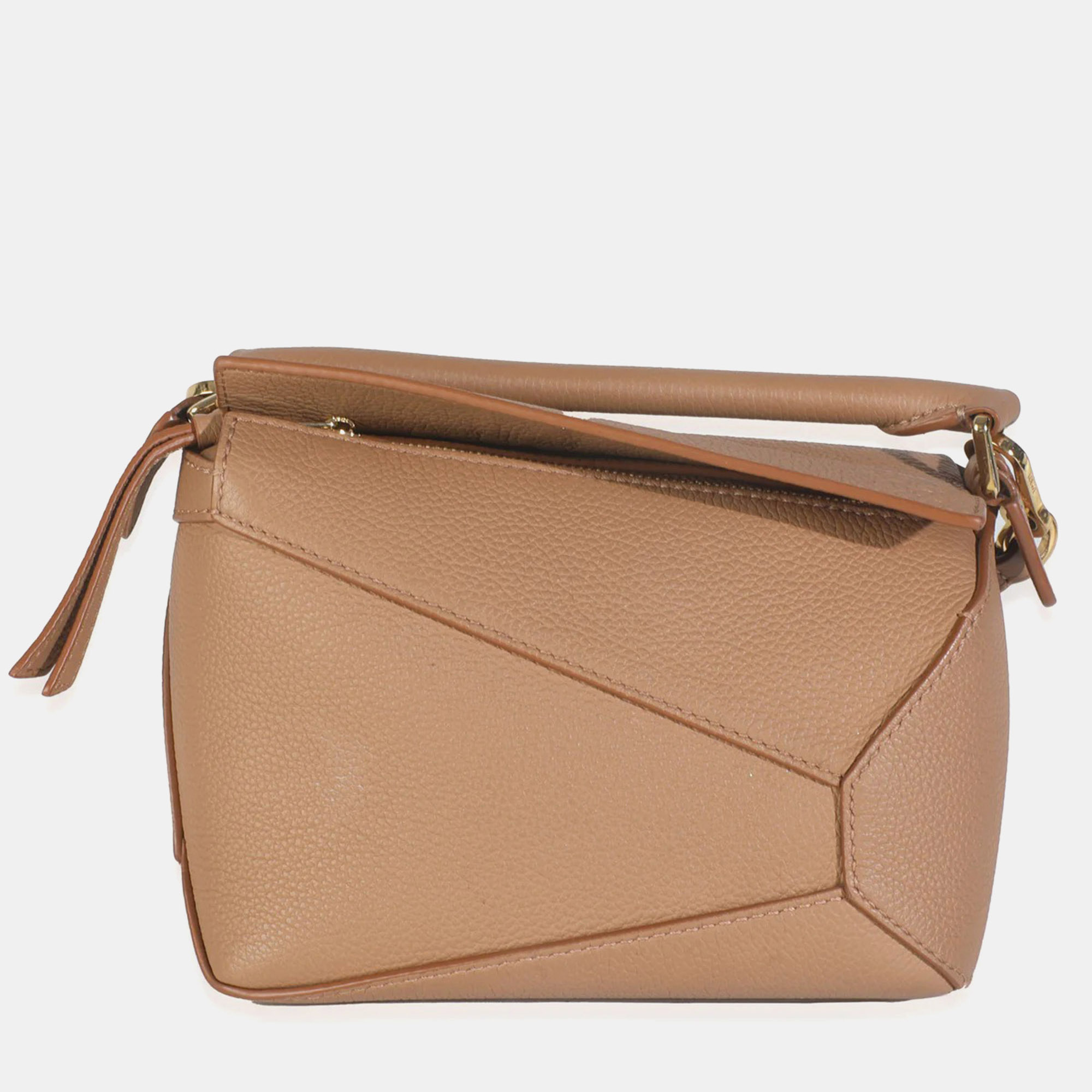 

Loewe Tan Grained Calfskin Mini Puzzle Edge Bag, Brown