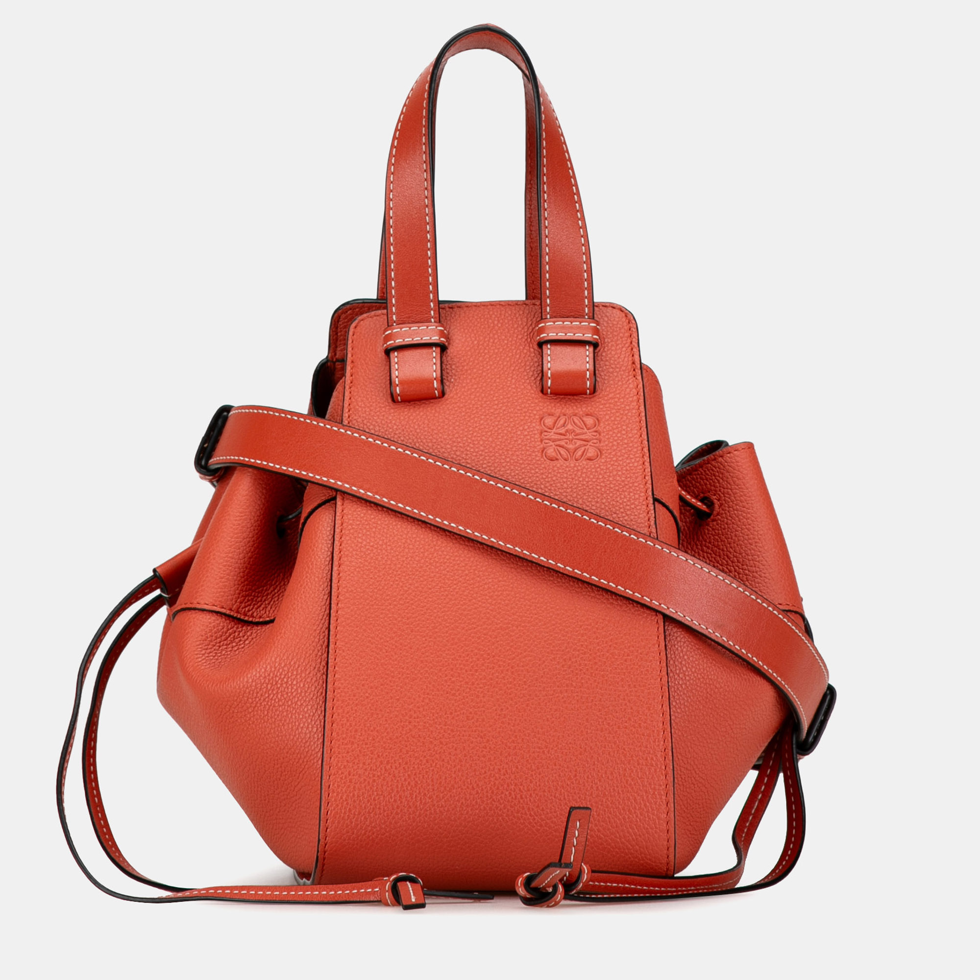 

Loewe Orange Small Leather Hammock Satchel