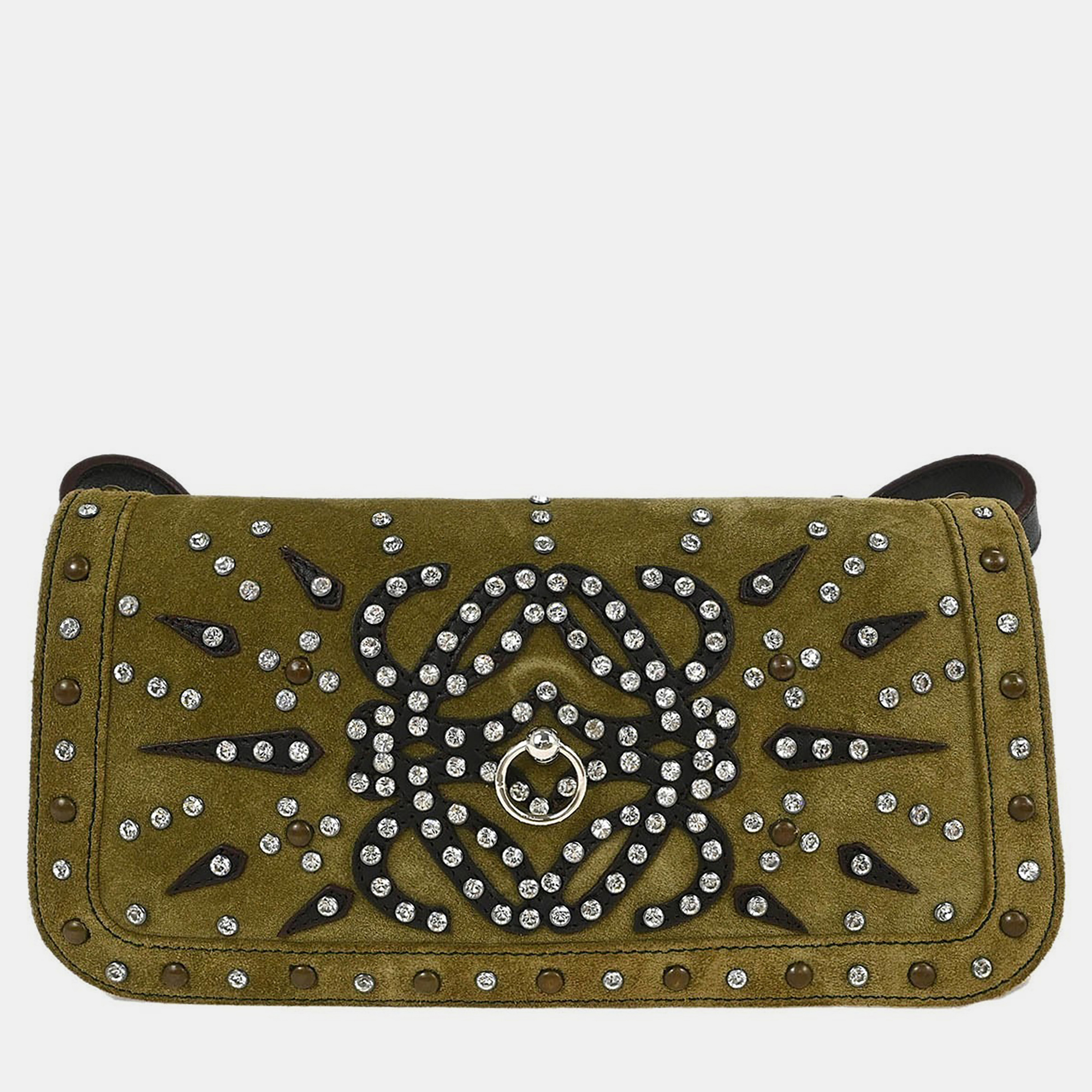 

Loewe Brown Suede Shoulder Bag