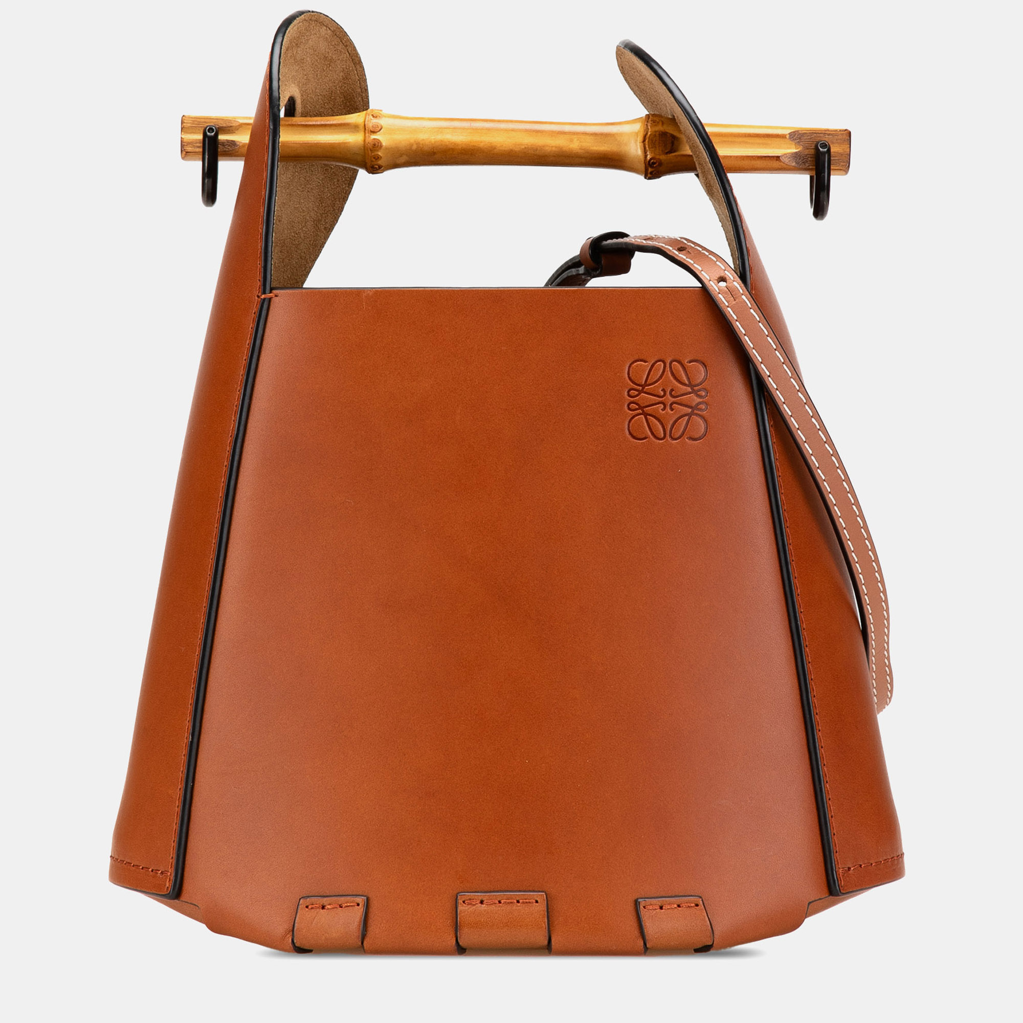 

Loewe Brown Calfskin Bamboo Bucket Bag