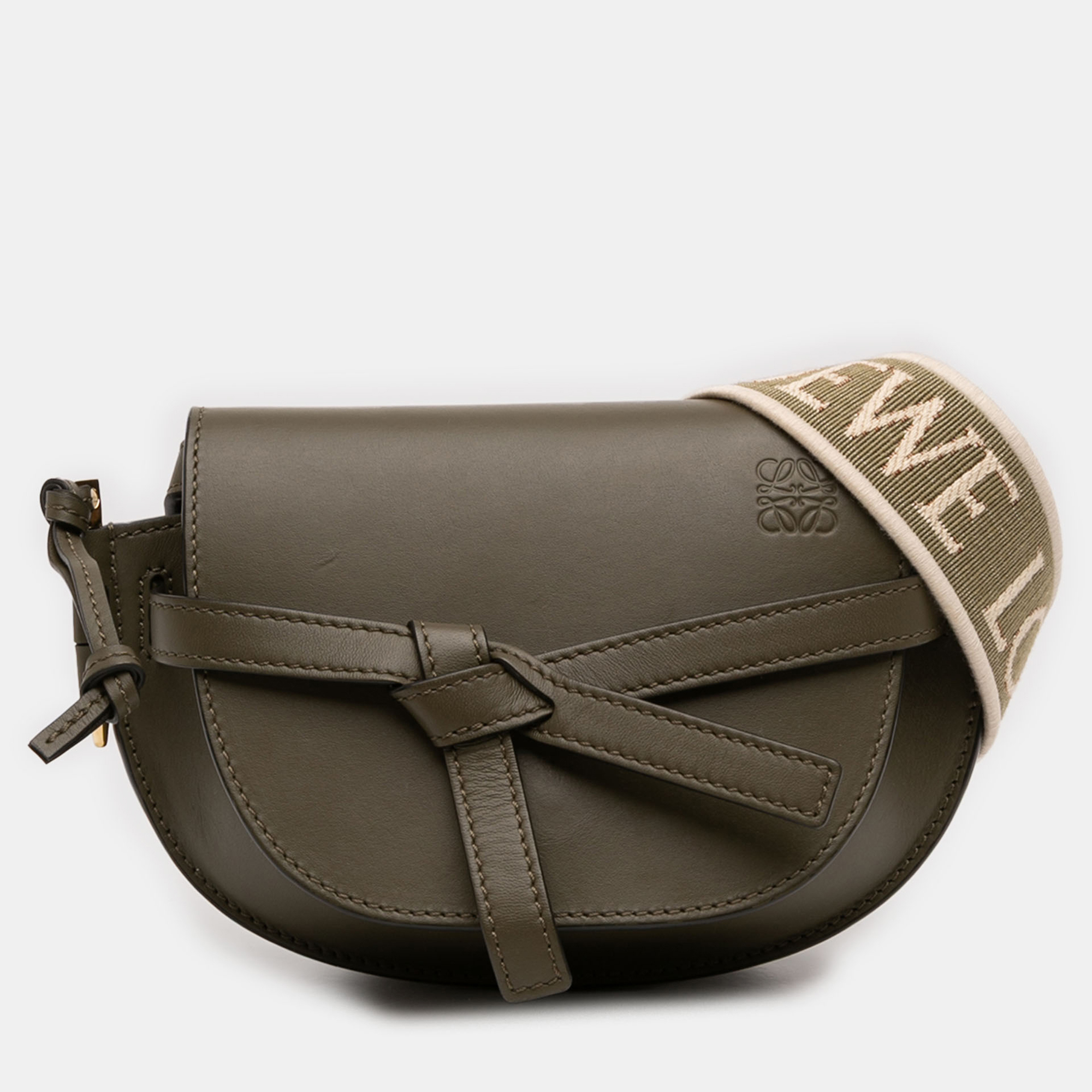 

Loewe Brown Mini Soft Calfskin Gate Dual Bag