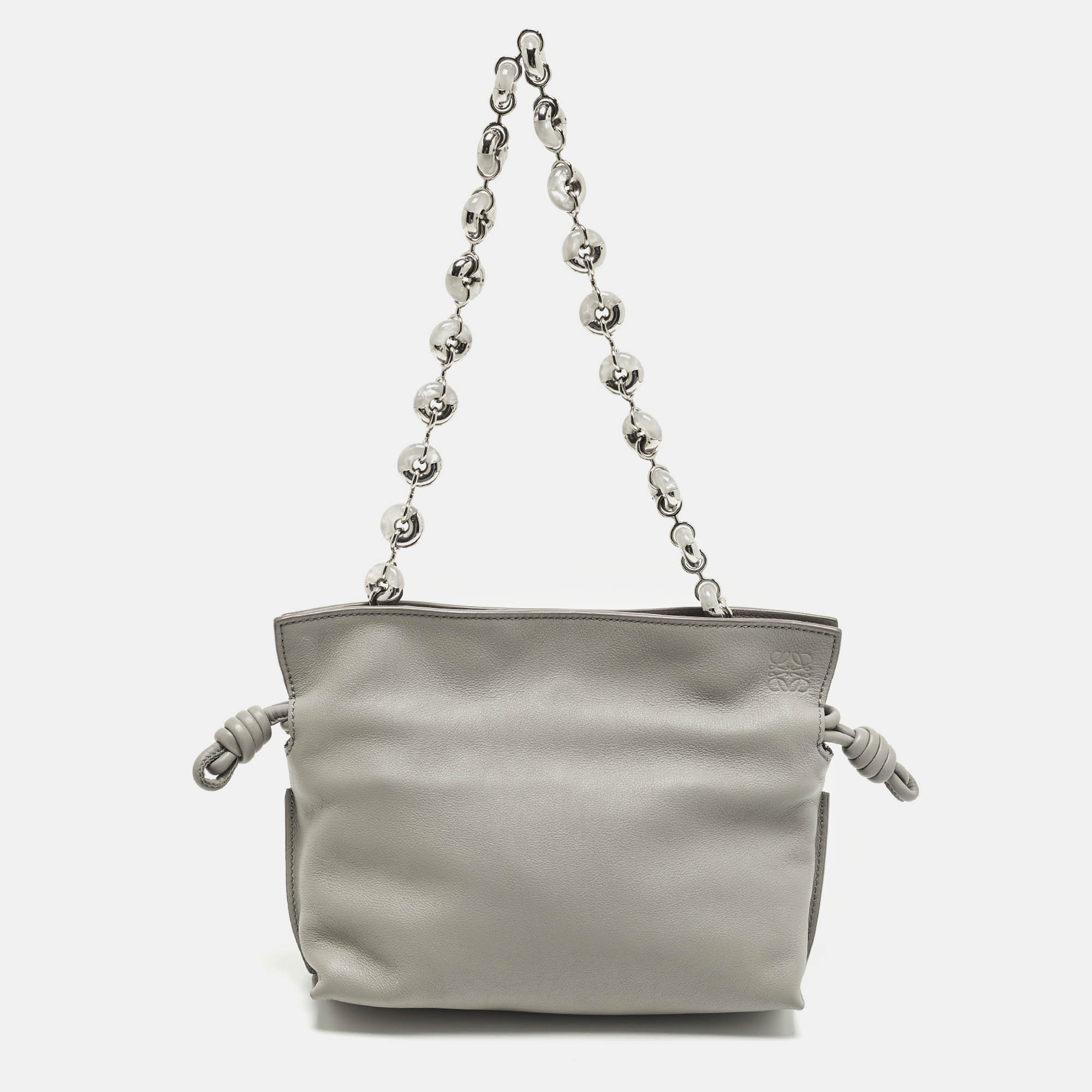 

Loewe Flamenco Grey Leather Shoulder Bag