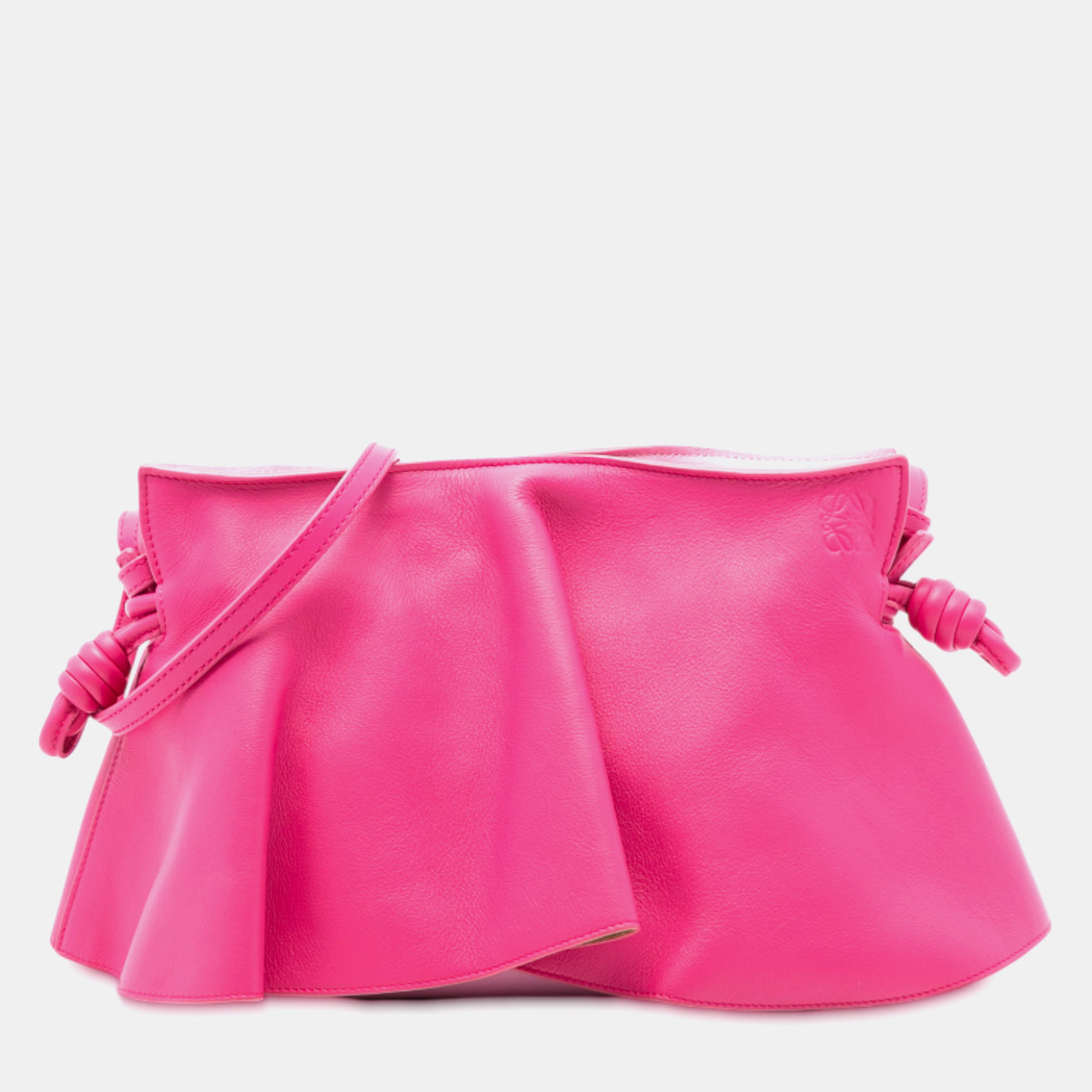 

Loewe Pink Paula Ibiza Mini Petal Nappa Flamenco Knot Crossbody