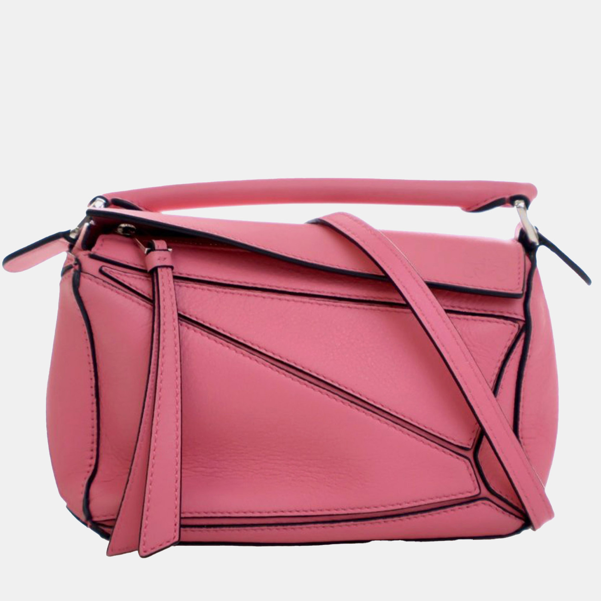 

Loewe Pink Mini Calfskin Puzzle Edge Satchel