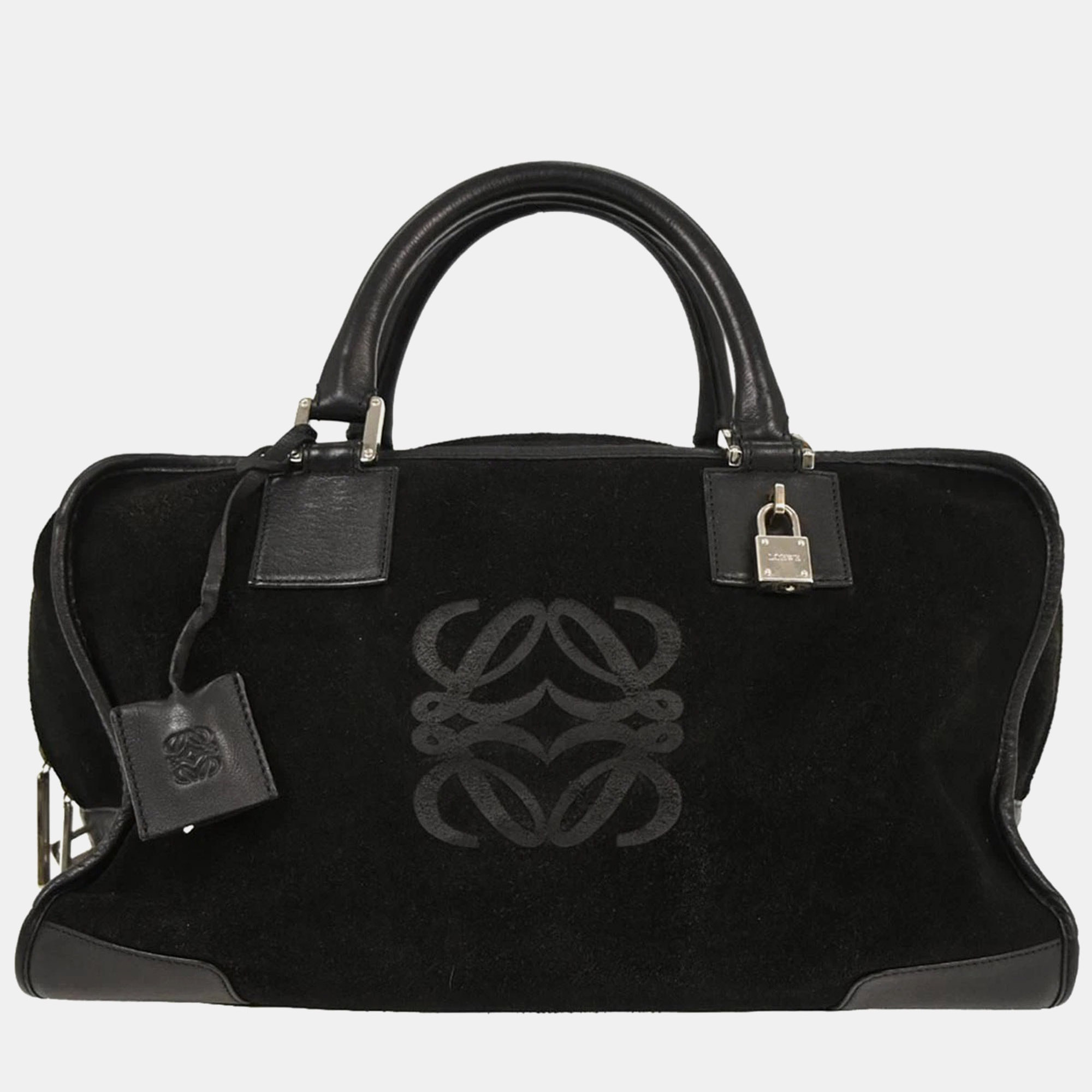

Loewe Black Suede Amazona 36 Handbag