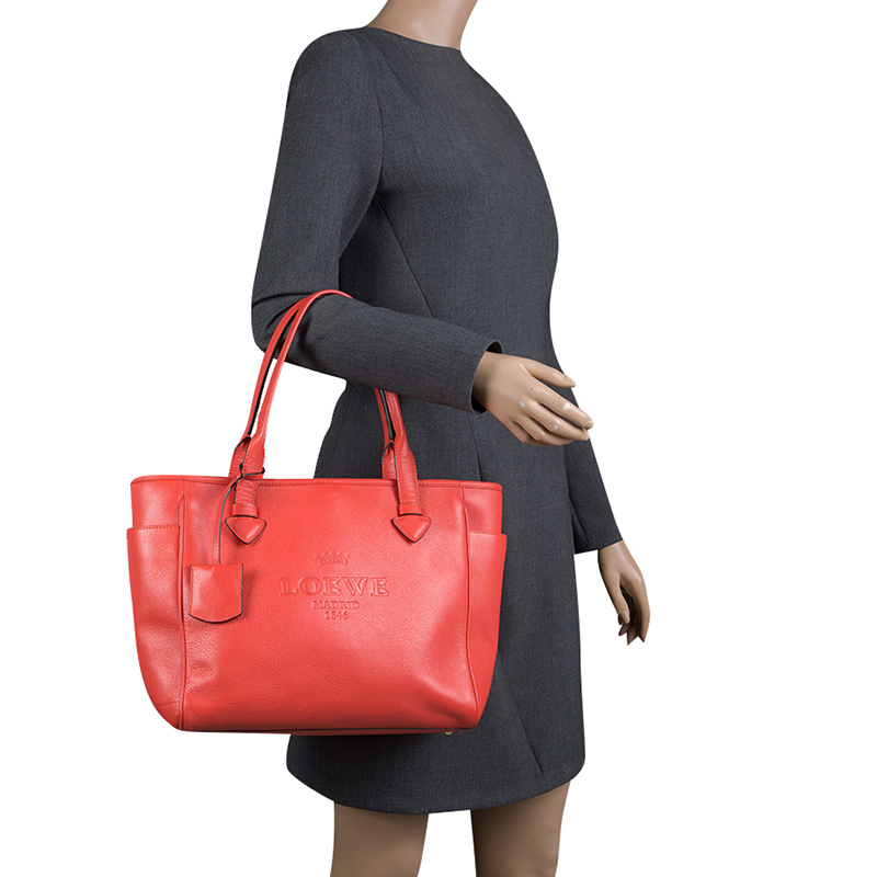 

Loewe Red Leather Tote