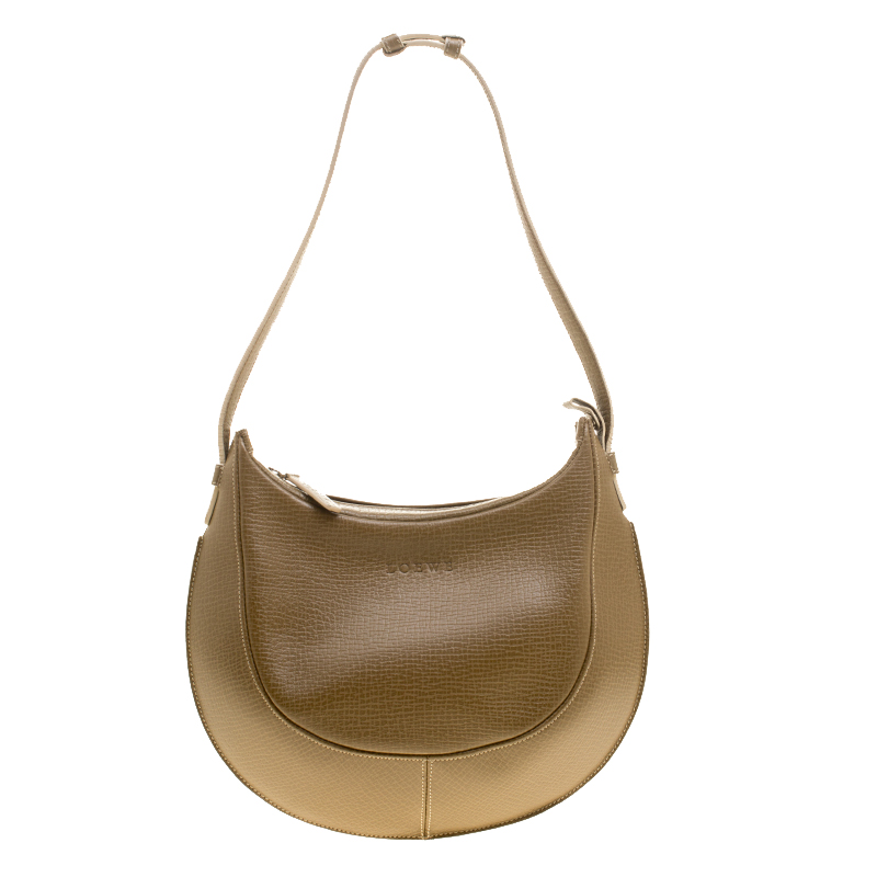 Loewe Taupe Leather Hobo