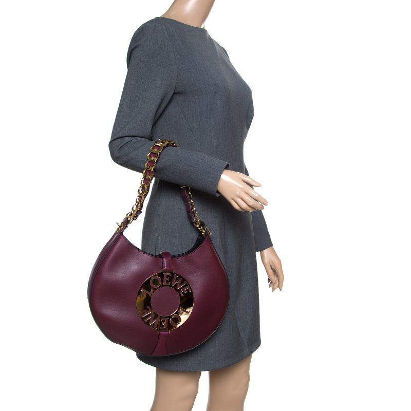 

Loewe Burgundy Leather Medium Joyce Shoulder Bag