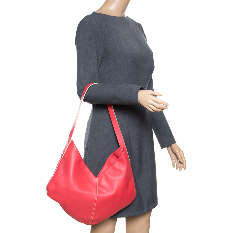 

Loewe Cerise Red Leather Hobo