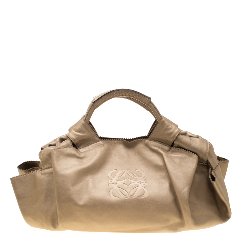 مملوكة مسبقًا Loewe Beige Nappa Leather Aire Hobo