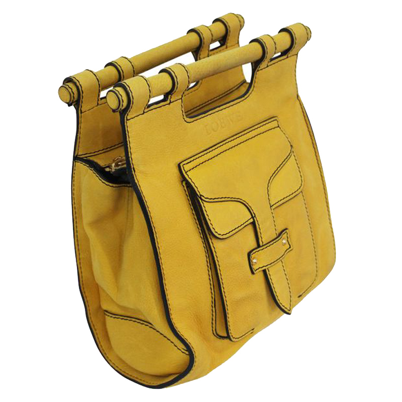 

Loewe Yellow Leather Hammock Bag
