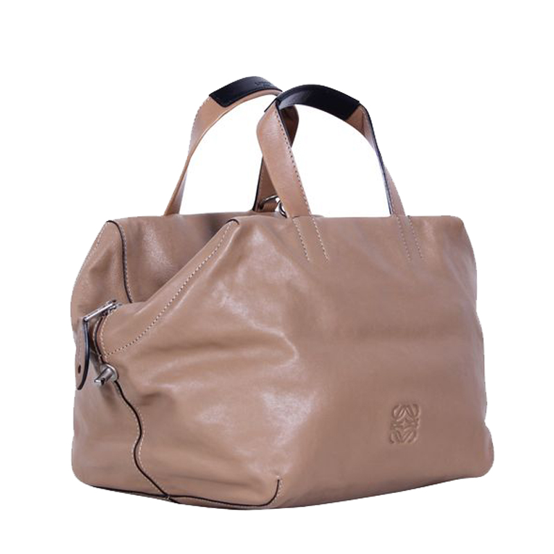 

Loewe Beige Leather Origami Cubo Tote