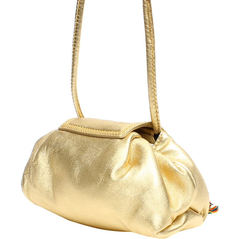 

Loewe Gold Leather Satchel