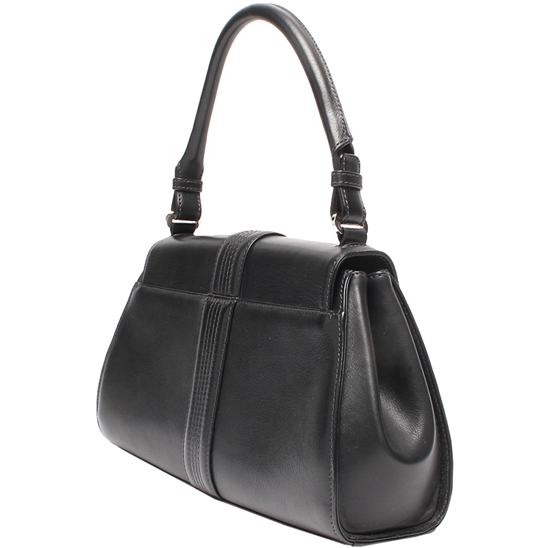 

Loewe Black Leather Top Handle Bag
