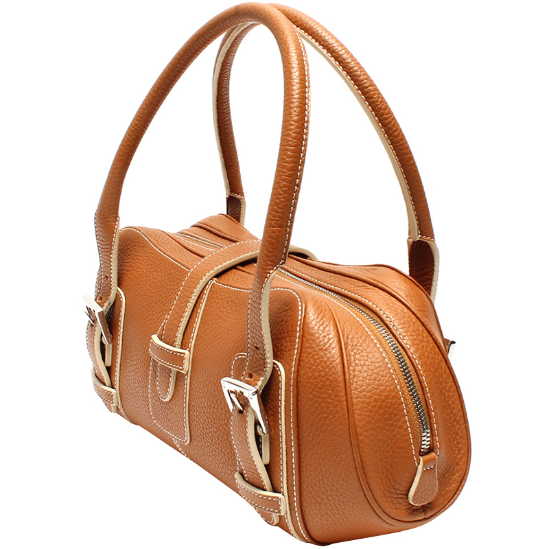 

Loewe Brown Leather Senda 3 Weekender Bag