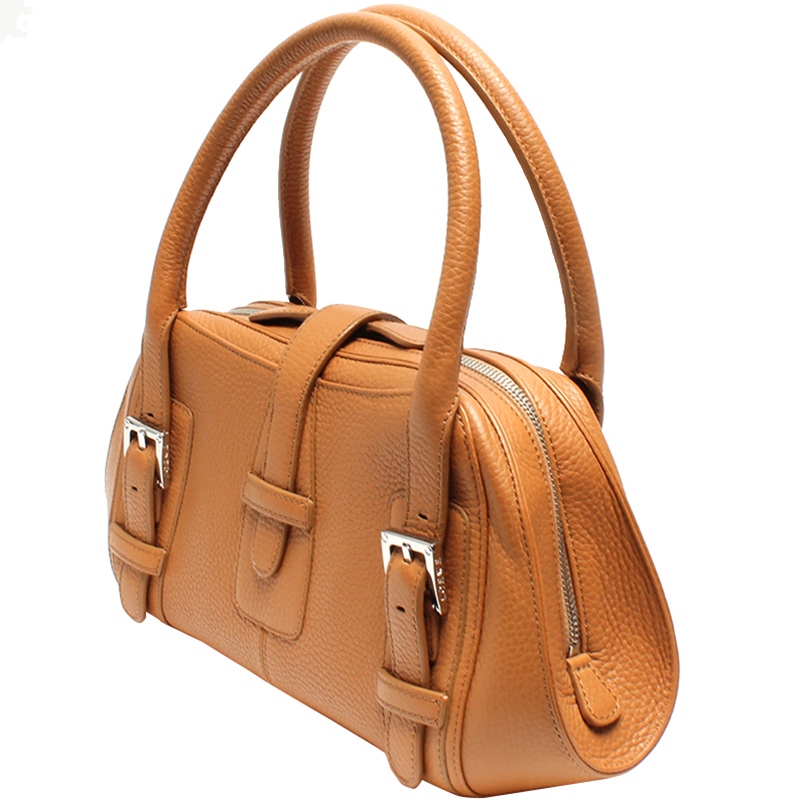 Loewe Brown Leather Senda Satchel